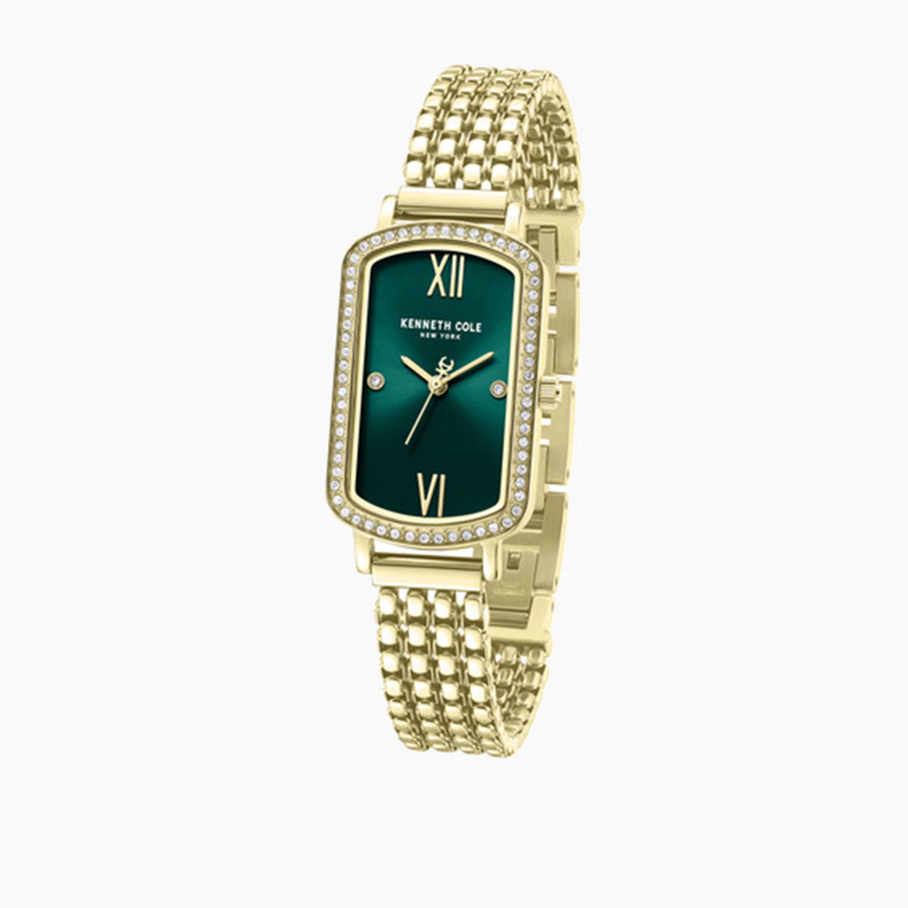كينيث كول- ساعة تناظرية للنساء سوار ستانلس ستيل لون ذهبي 22 مم | KCWLG0065802-women-watchesandjewellery-watches-image-4