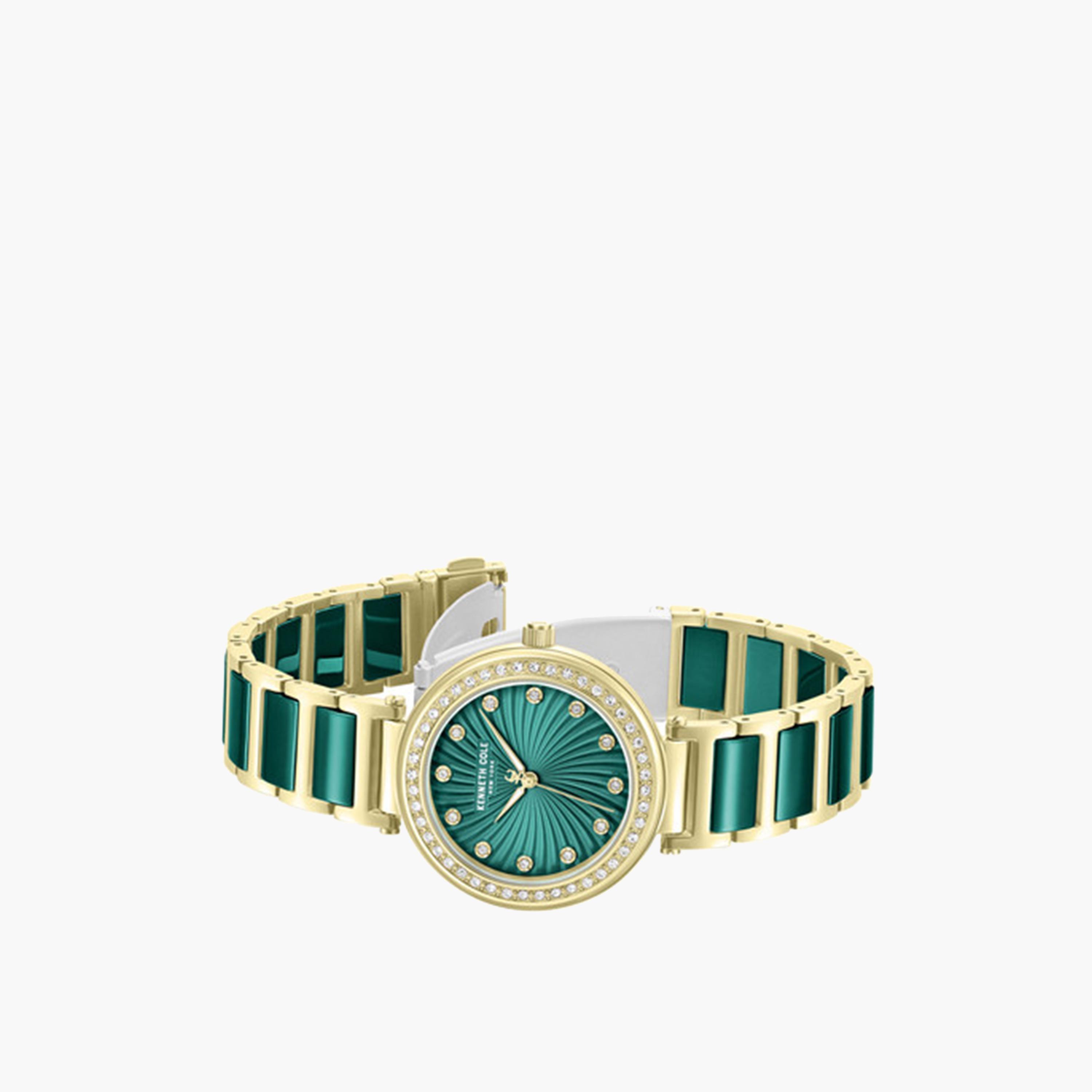 كينيث كول- ساعة تناظرية للنساء سوار ستانلس ستيل ألوان متعددة 34 مم | KCWLG0066103-women-watchesandjewellery-watches-image-2