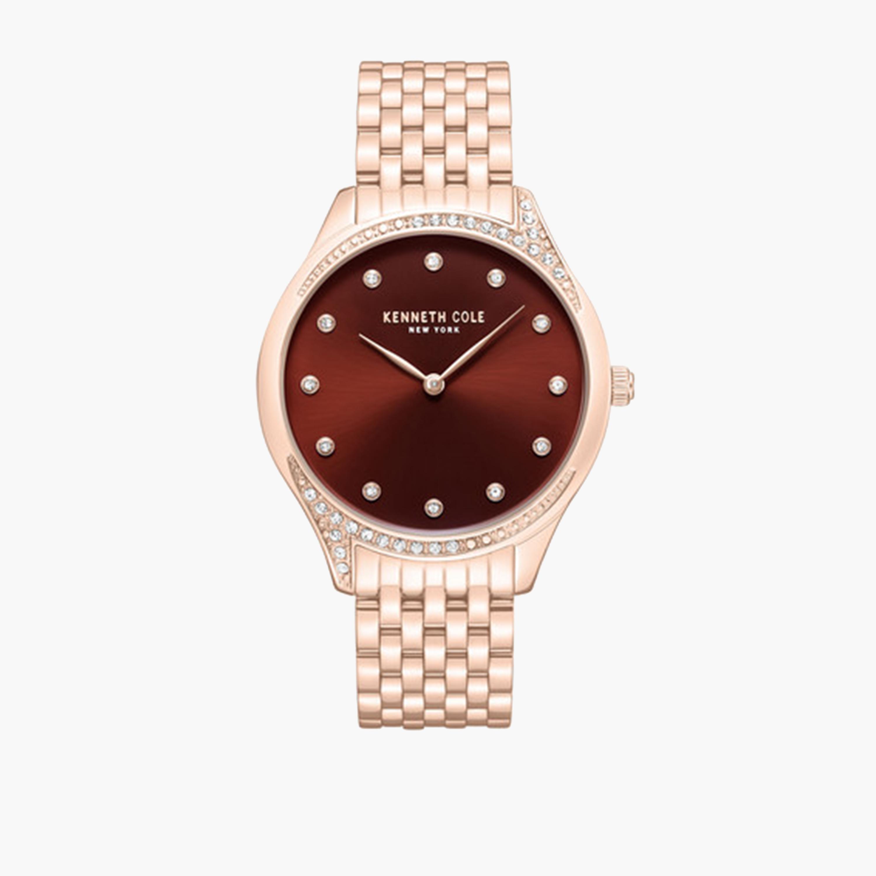 كينيث كول- ساعة تناظرية للنساء سوار ستانلس ستيل لون ذهبي 36 مم | KCWLG0068203-women-watchesandjewellery-watches-image-1