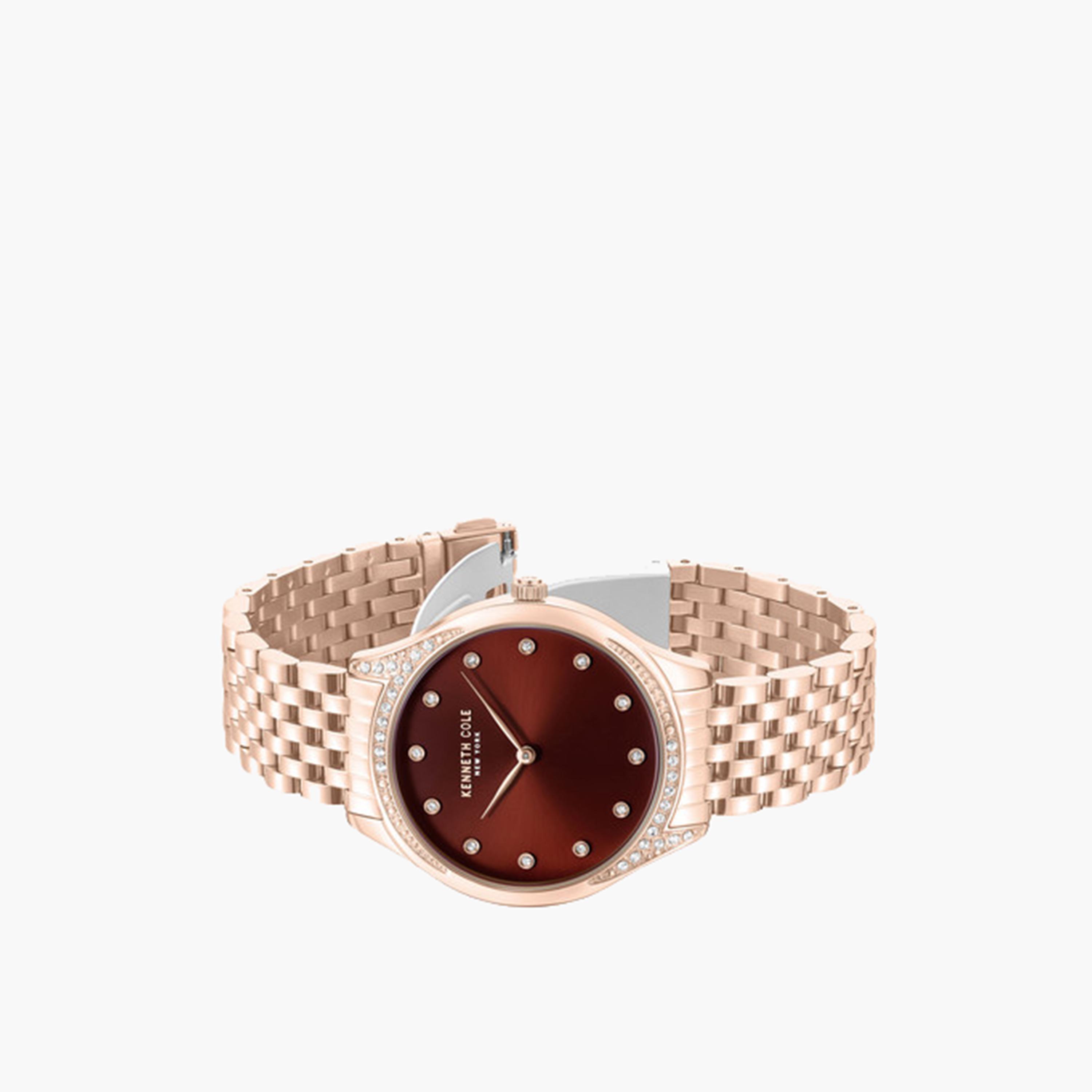 كينيث كول- ساعة تناظرية للنساء سوار ستانلس ستيل لون ذهبي 36 مم | KCWLG0068203-women-watchesandjewellery-watches-image-2