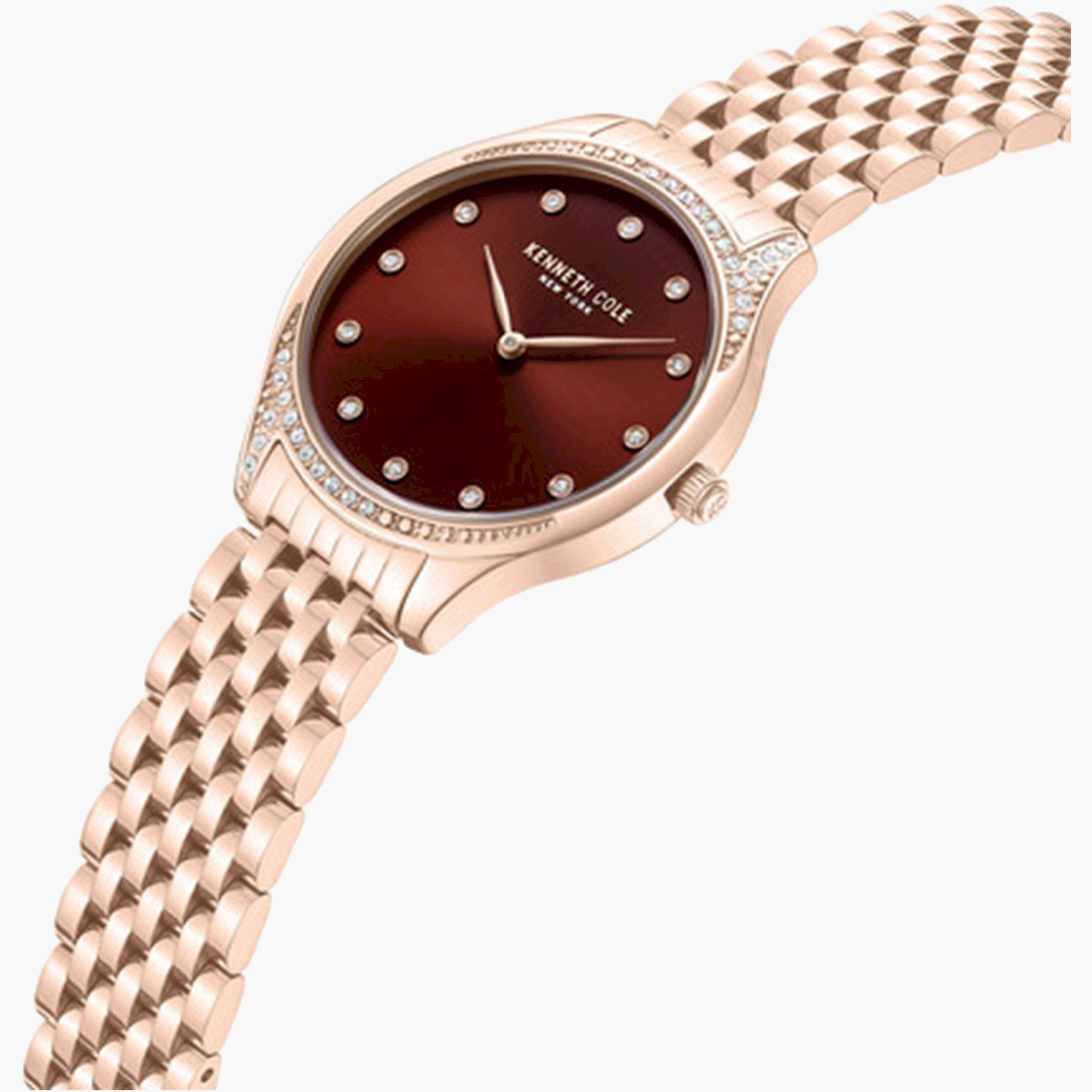 كينيث كول- ساعة تناظرية للنساء سوار ستانلس ستيل لون ذهبي 36 مم | KCWLG0068203-women-watchesandjewellery-watches-image-3