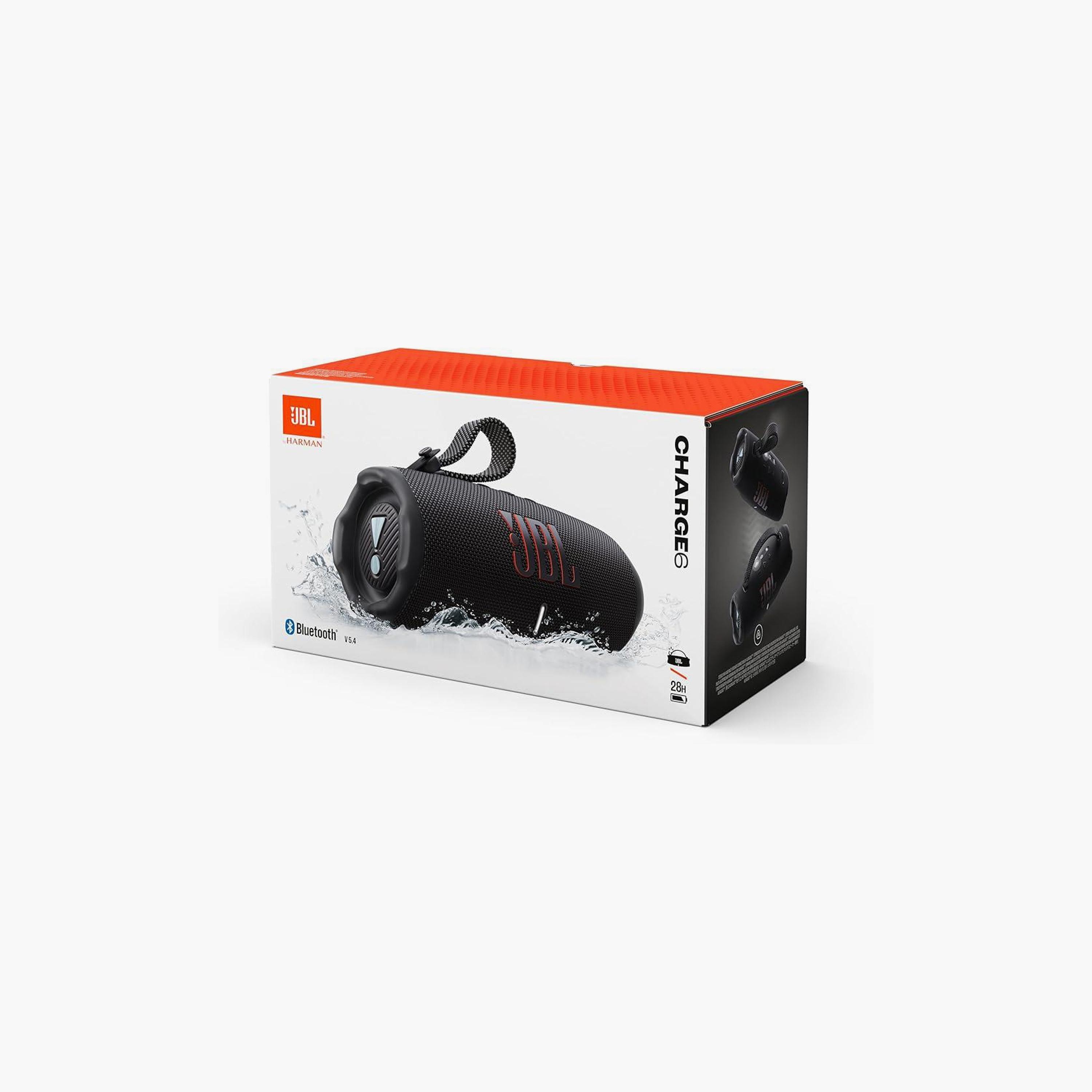 مكبر صوت بلوتوث محمول مقاوم للماء والصدمات مع باور بانك أسود جي بي إل تشارج | JBLCHARGE6BLK-electronics-speakers-image-2