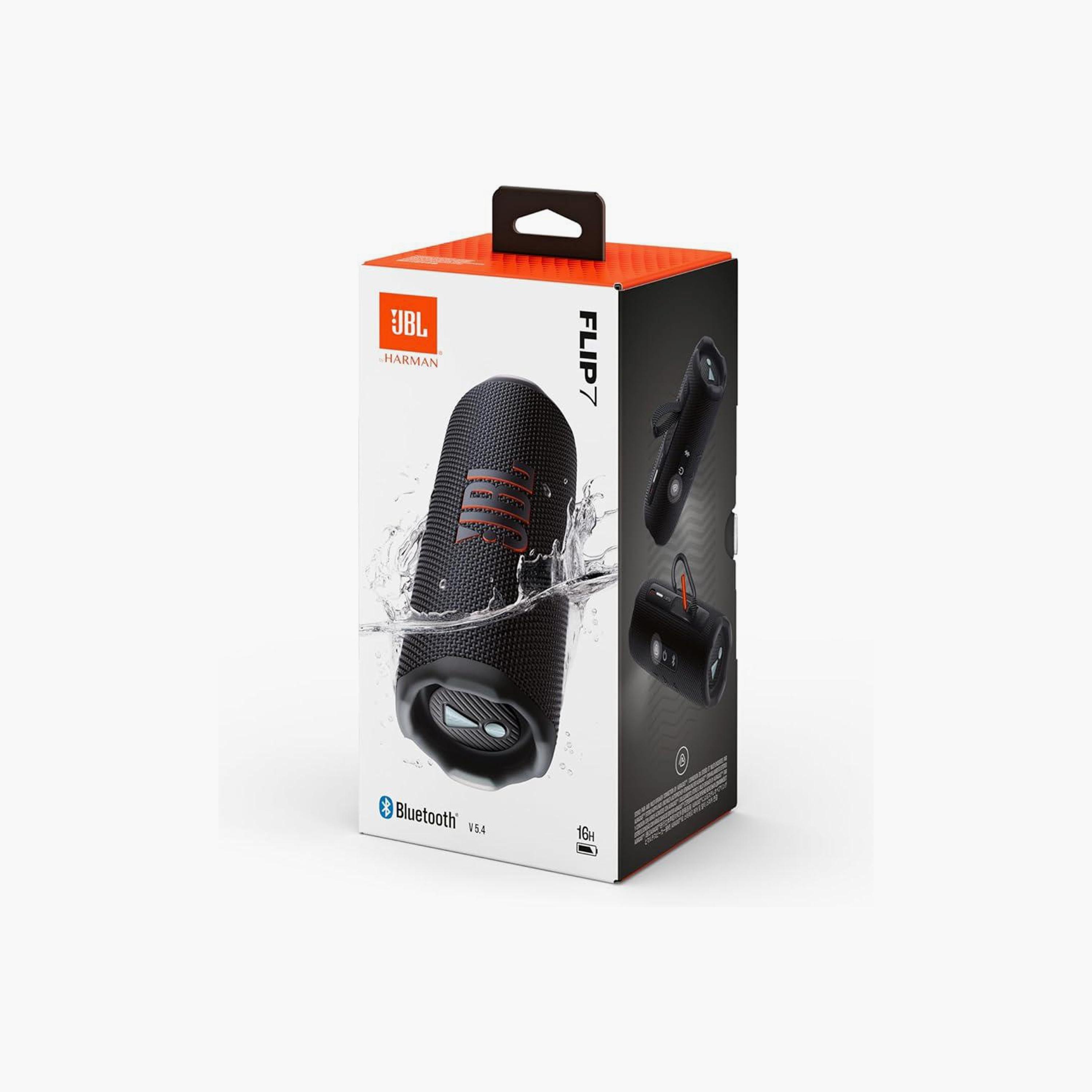 مكبر صوت محمول مقاوم للماء والصدمات جي بي إل فليب 7 أسود | JBLFLIP7BLK-electronics-speakers-image-2