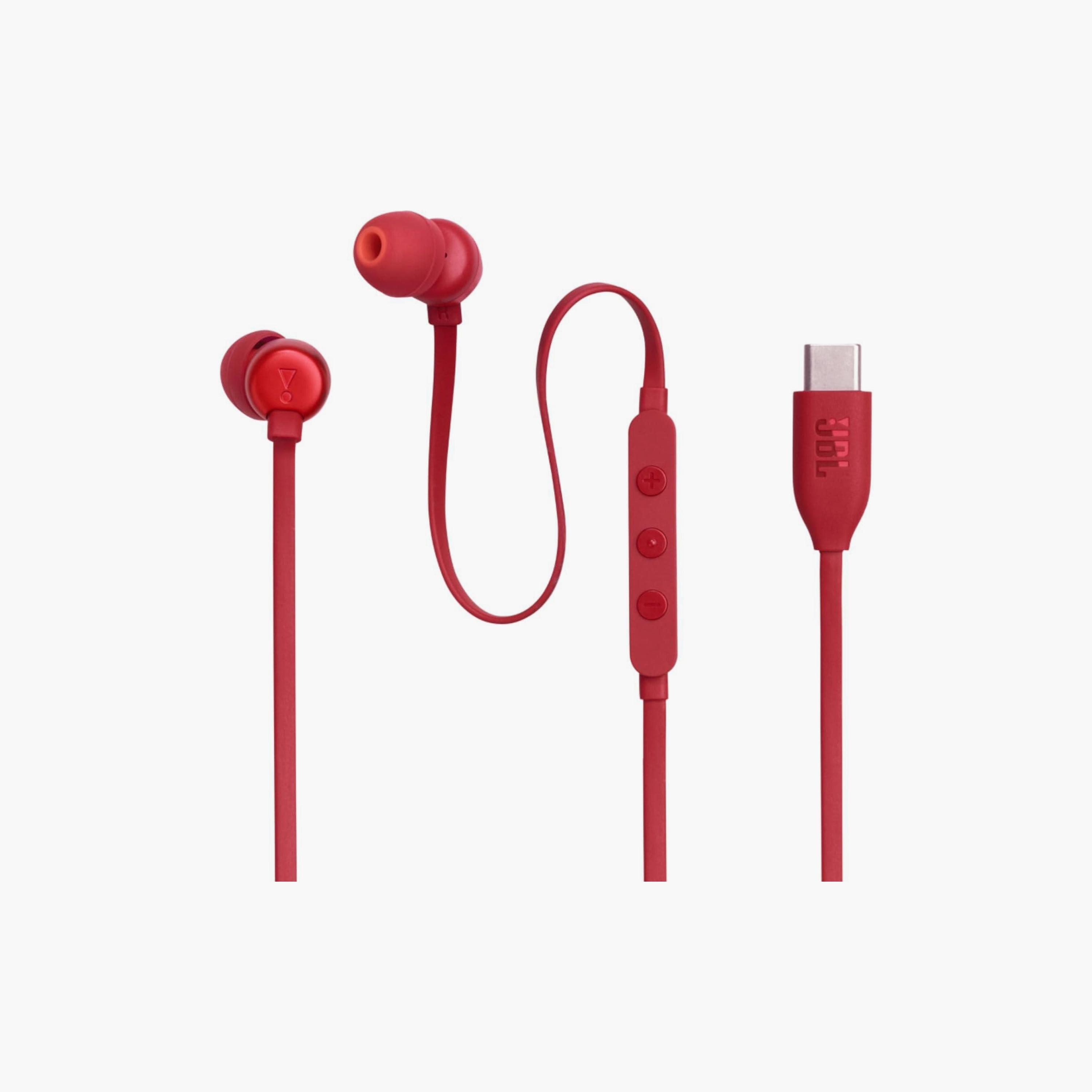 سماعات أذن داخلية سلكية عالية الدقة جي بي إل تيون 310 سي يو إس بي أحمر | JBLT310CRED-electronics-headphonesandearphones-image-3