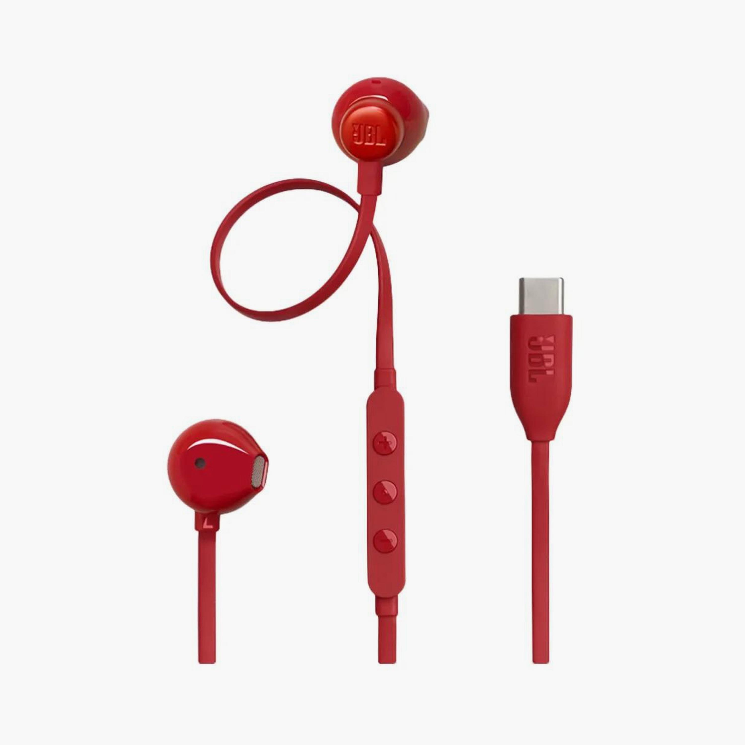 JBL Tune 305C Wired In Ear Earphones Red | JBLT305CRED-electronics-headphonesandearphones-image-1