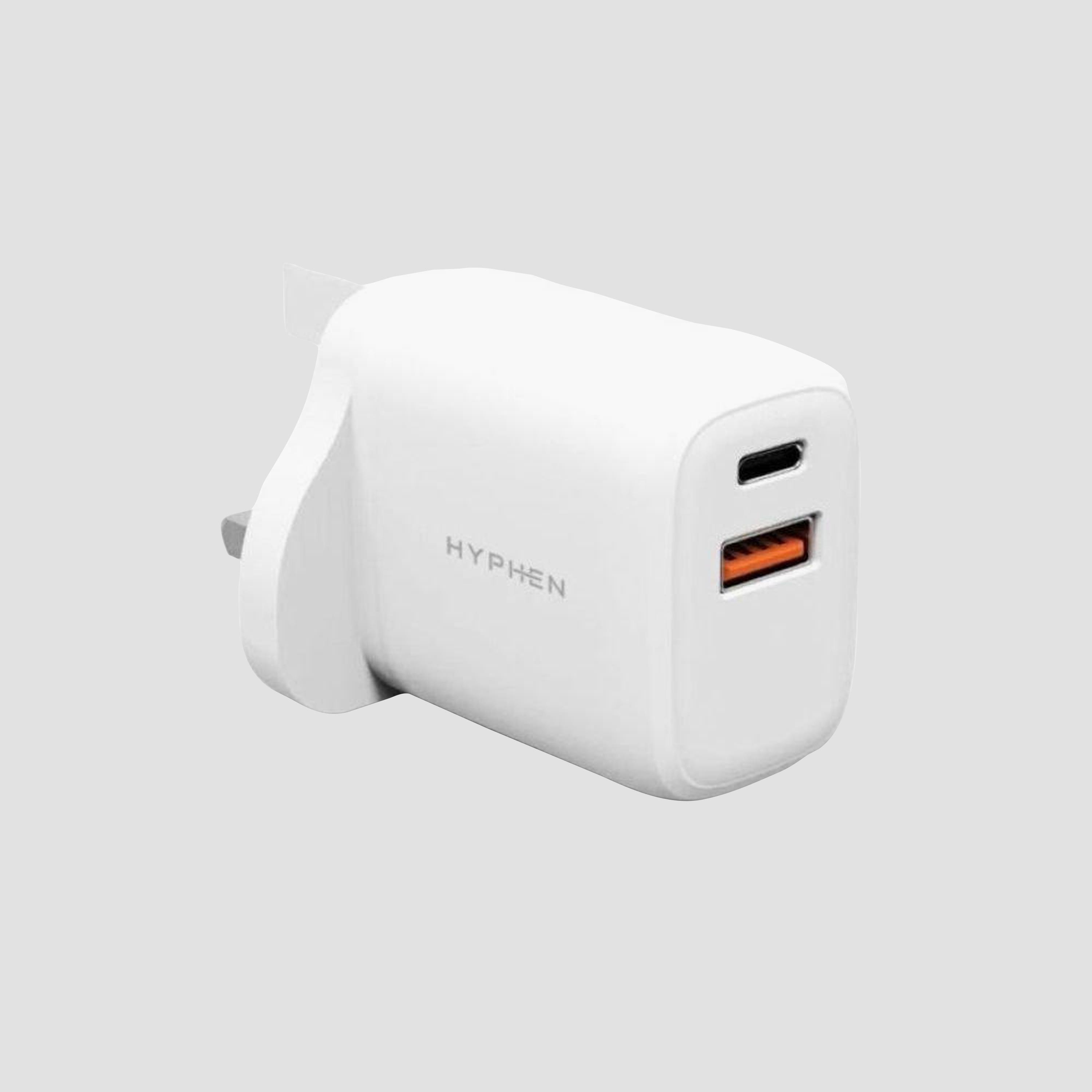 شاحن جداري بمنفذين بي دي هايفن 20 واط أبيض | HPA-D20UKW0485-electronics-accessories-mobileaccesories-image-1