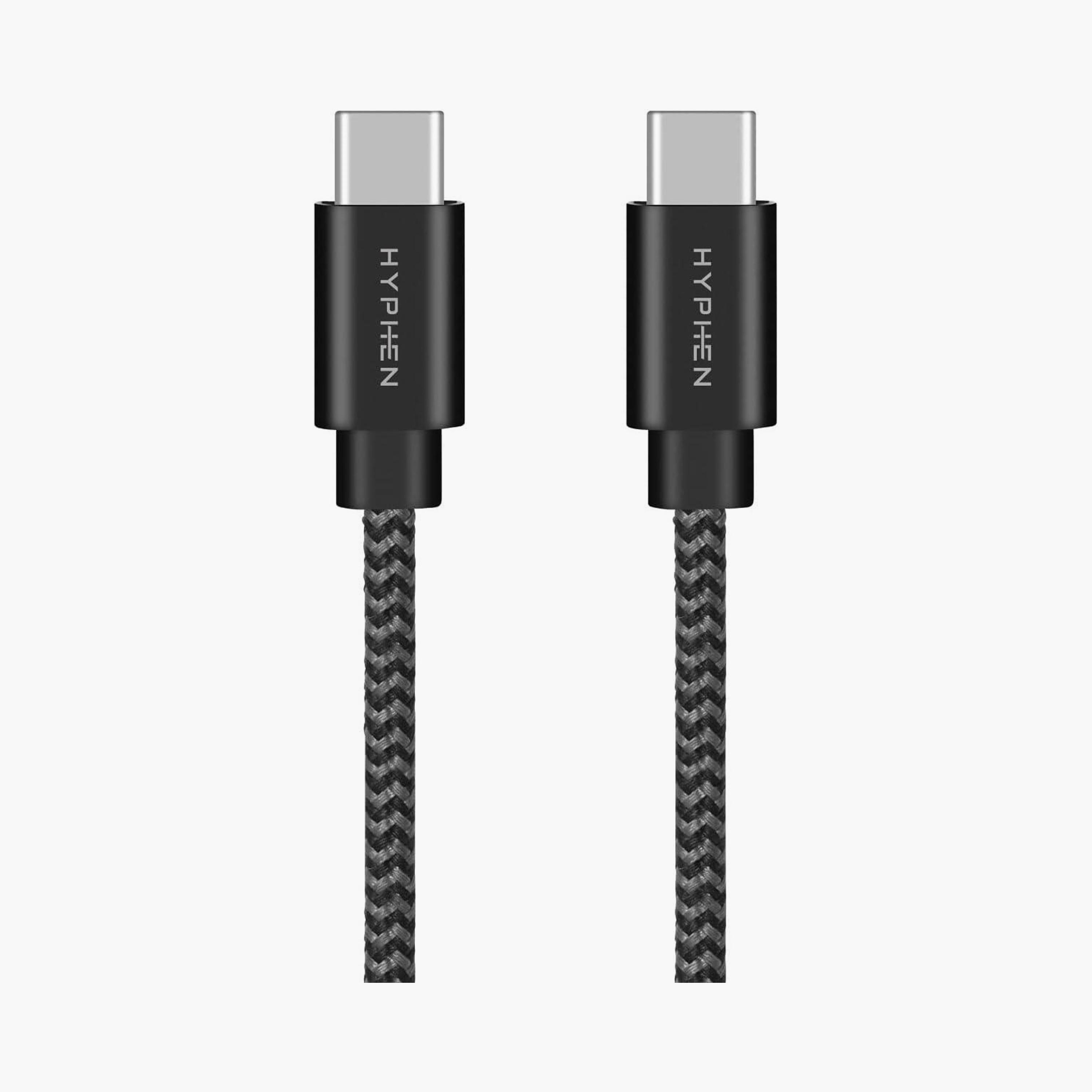 Hyphen Type C to Type C 60W Fast Charging Cable 1M Black | HCB-C160W1772-electronics-accessories-mobileaccesories-image-2