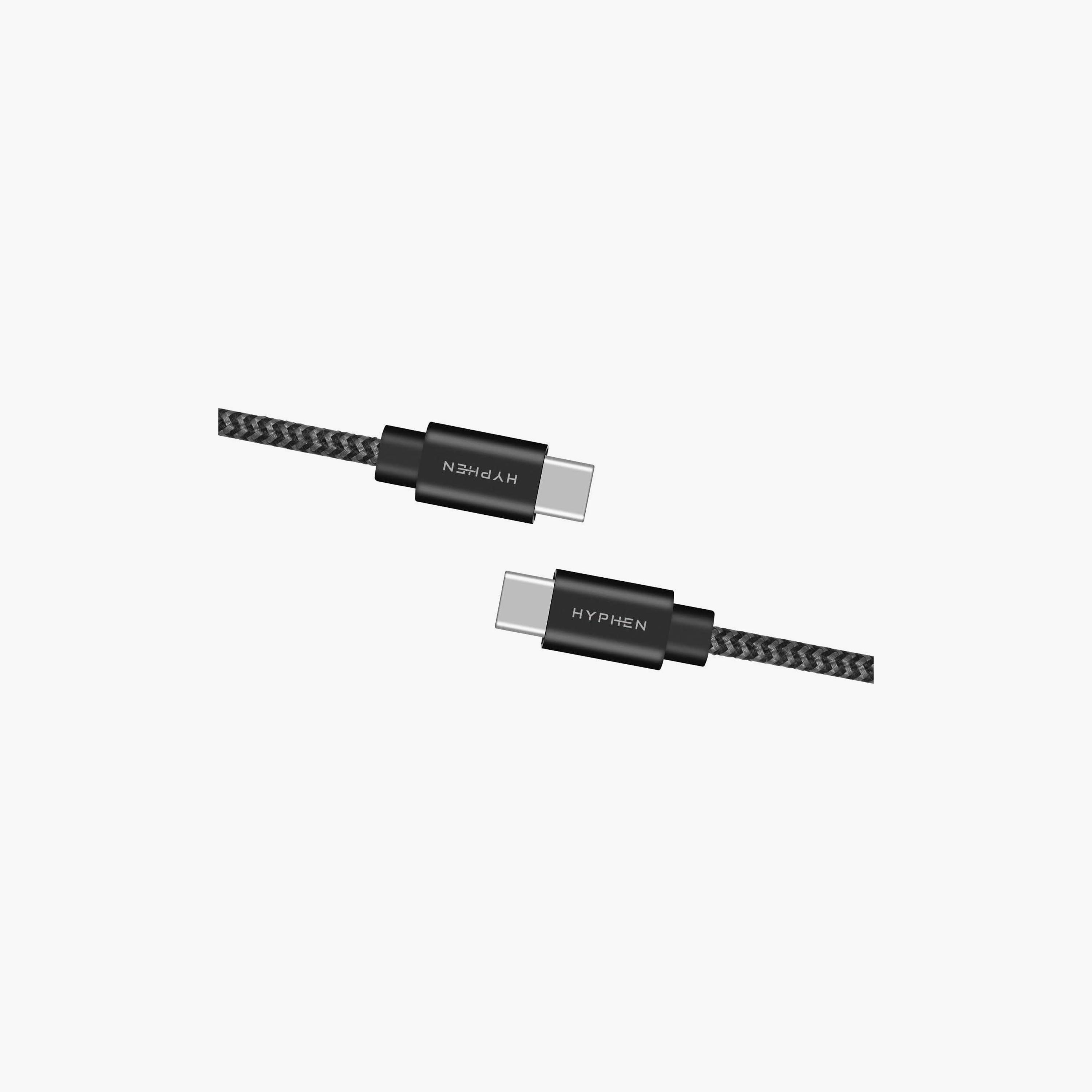 Hyphen Type C to Type C 60W Fast Charging Cable 1M Black | HCB-C160W1772-electronics-accessories-mobileaccesories-image-3
