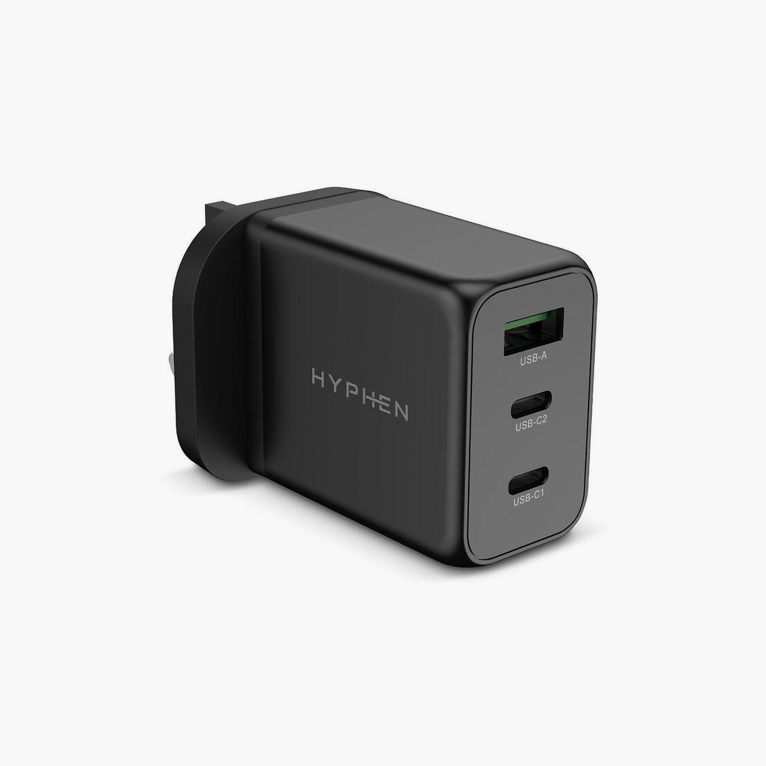 Hyphen Gan Adaptor 65W UK Plug Black | HPA-G65WUKB7811-electronics-accessories-mobileaccesories-image-1