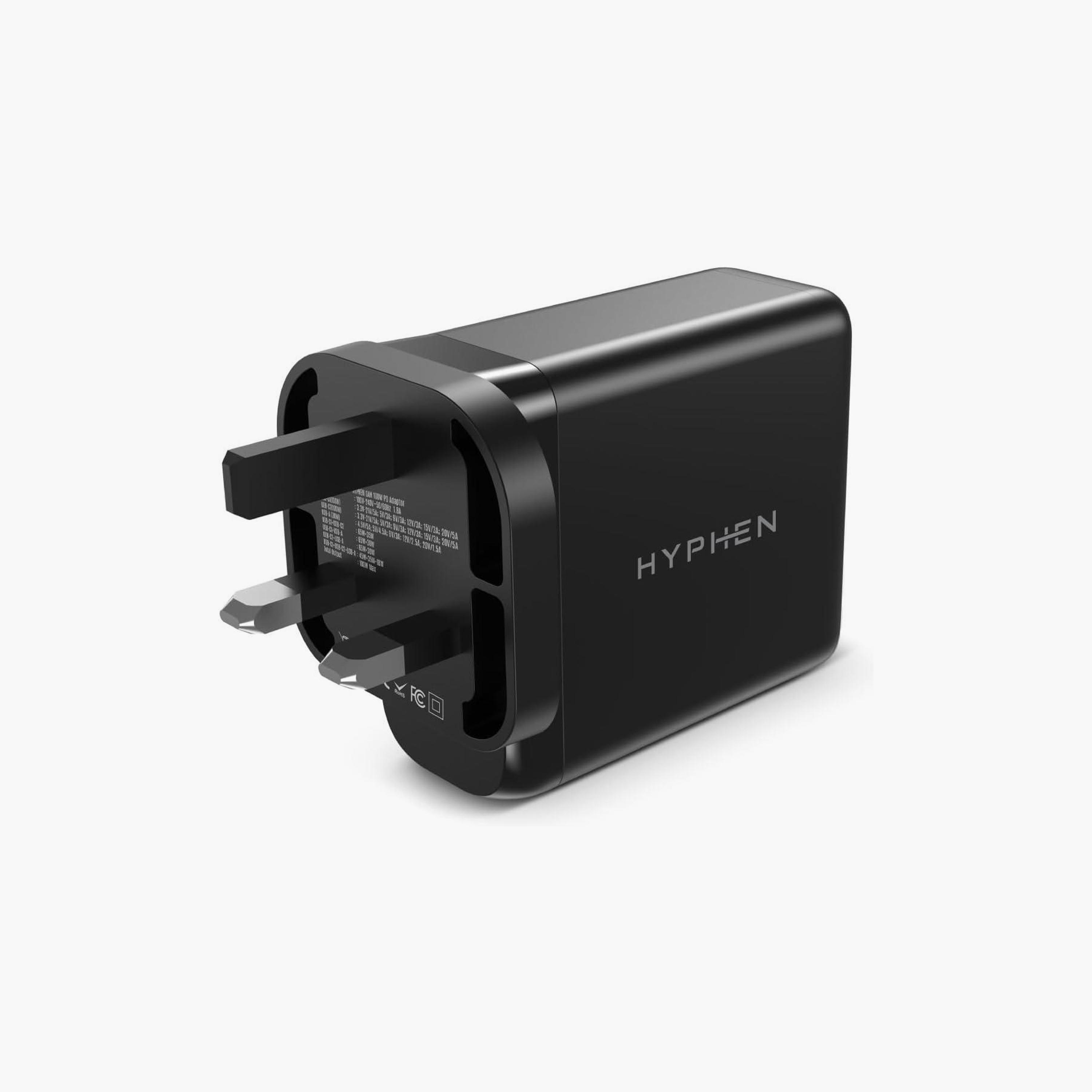 Hyphen Dual Type C Ports Fast Charging GaN Technology Sleek Design 100W GAN Adapter-electronics-accessories-mobileaccesories-image-1