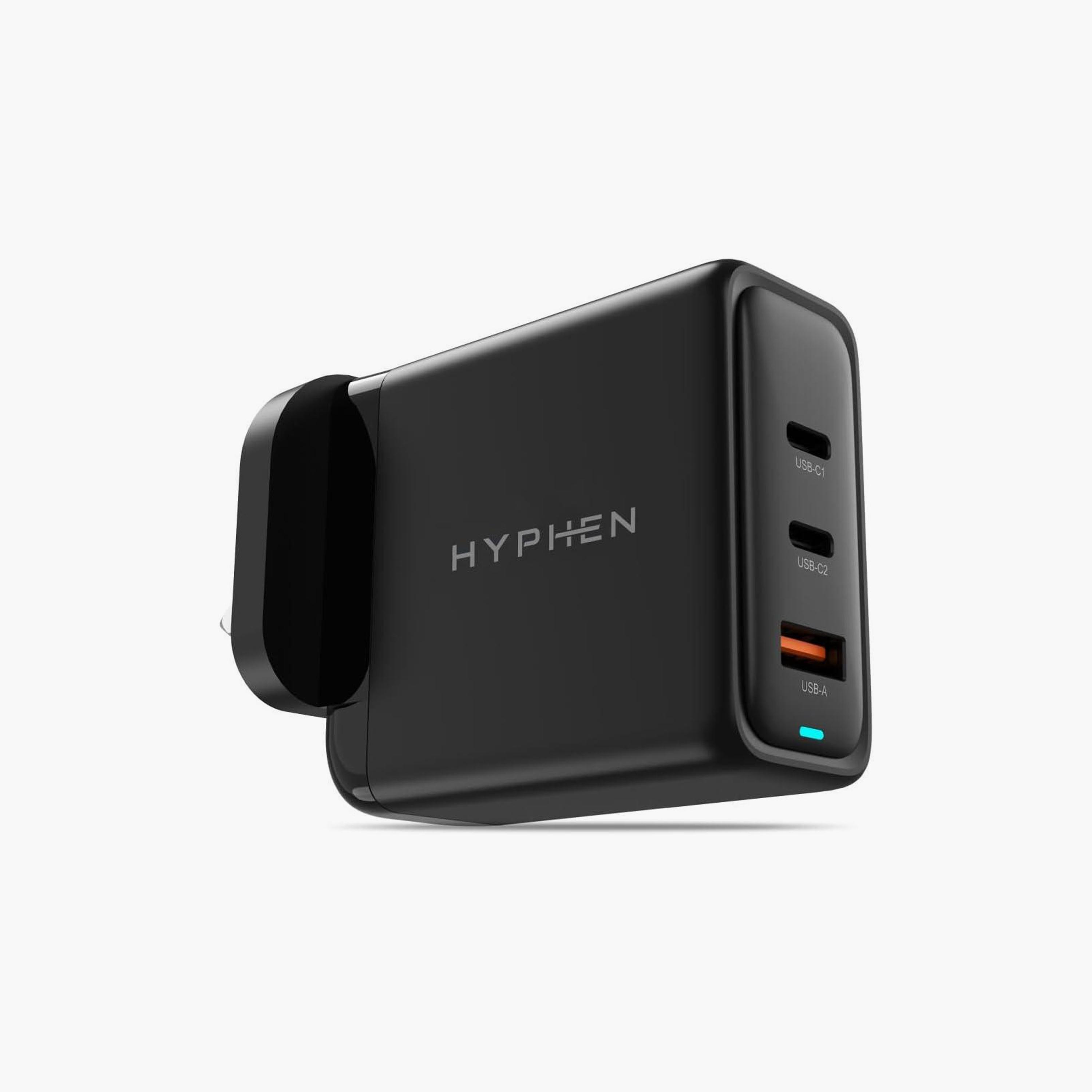 Hyphen Dual Type C Ports Fast Charging GaN Technology Sleek Design 100W GAN Adapter-electronics-accessories-mobileaccesories-image-2