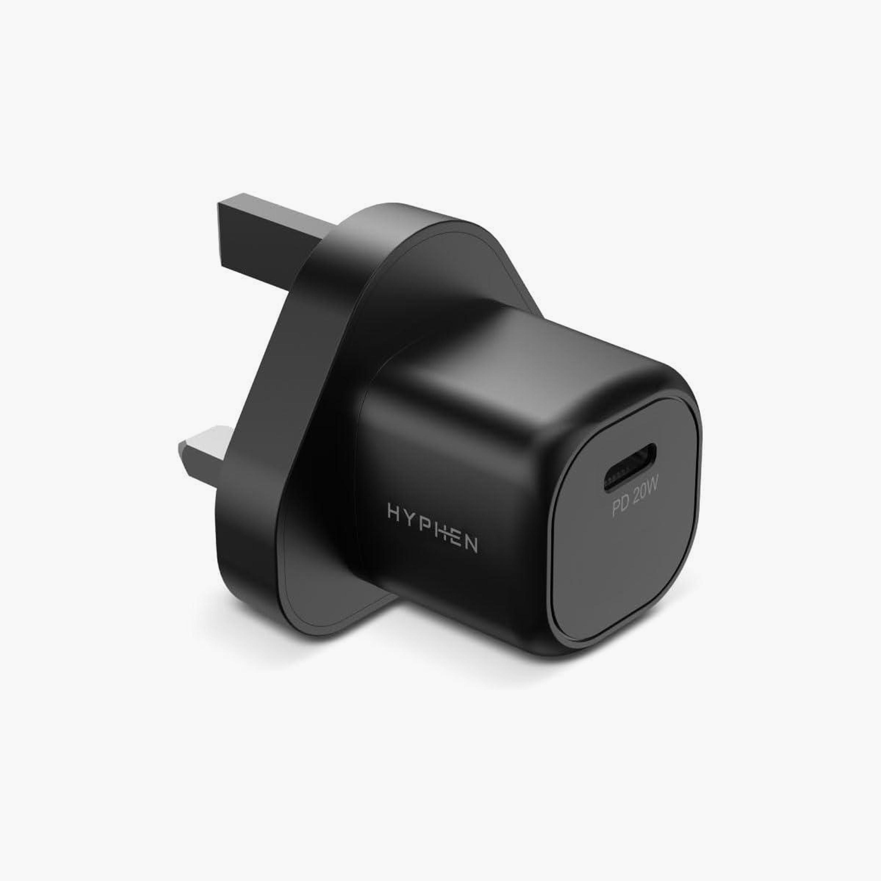 Hyphen Single Type C Port 20W Smart Power Delivery Mini PD Adaptor Black | HPA-M20UKB7798-electronics-accessories-mobileaccesories-image-1