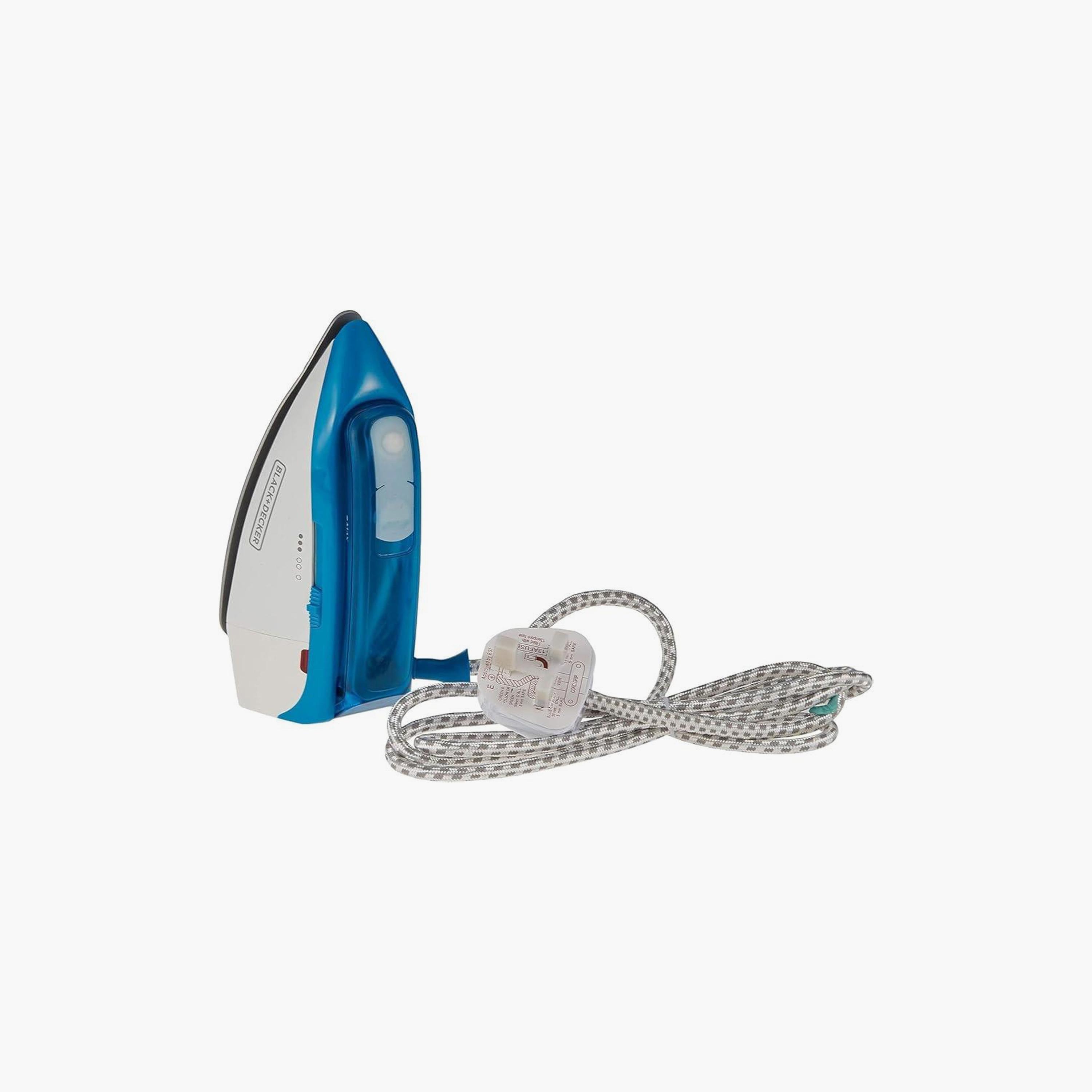 BLACK+DECKER 1085W Dual Voltage Travel Steam Iron Blue | TI250-B5-household-appliances-homeappliances-ironandsteamers-image-2