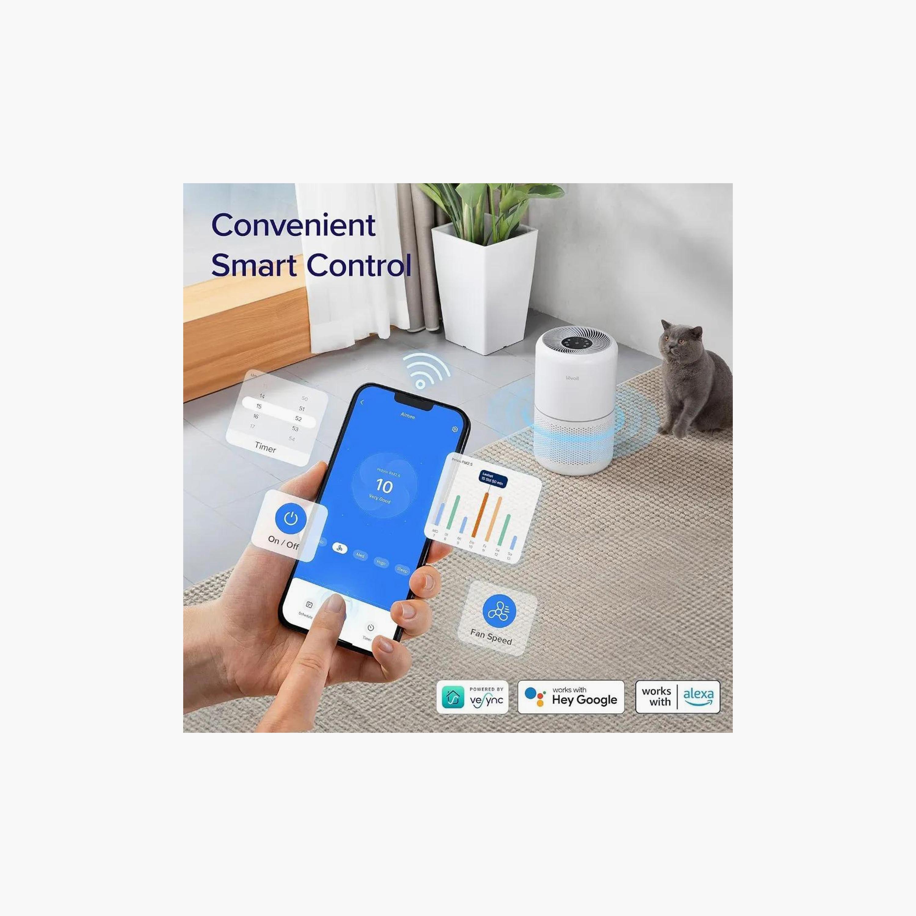 Levoit Smart WiFi Hepa Air Purifier | Core 300S-household-appliances-homeappliances-airpurifiers-image-4