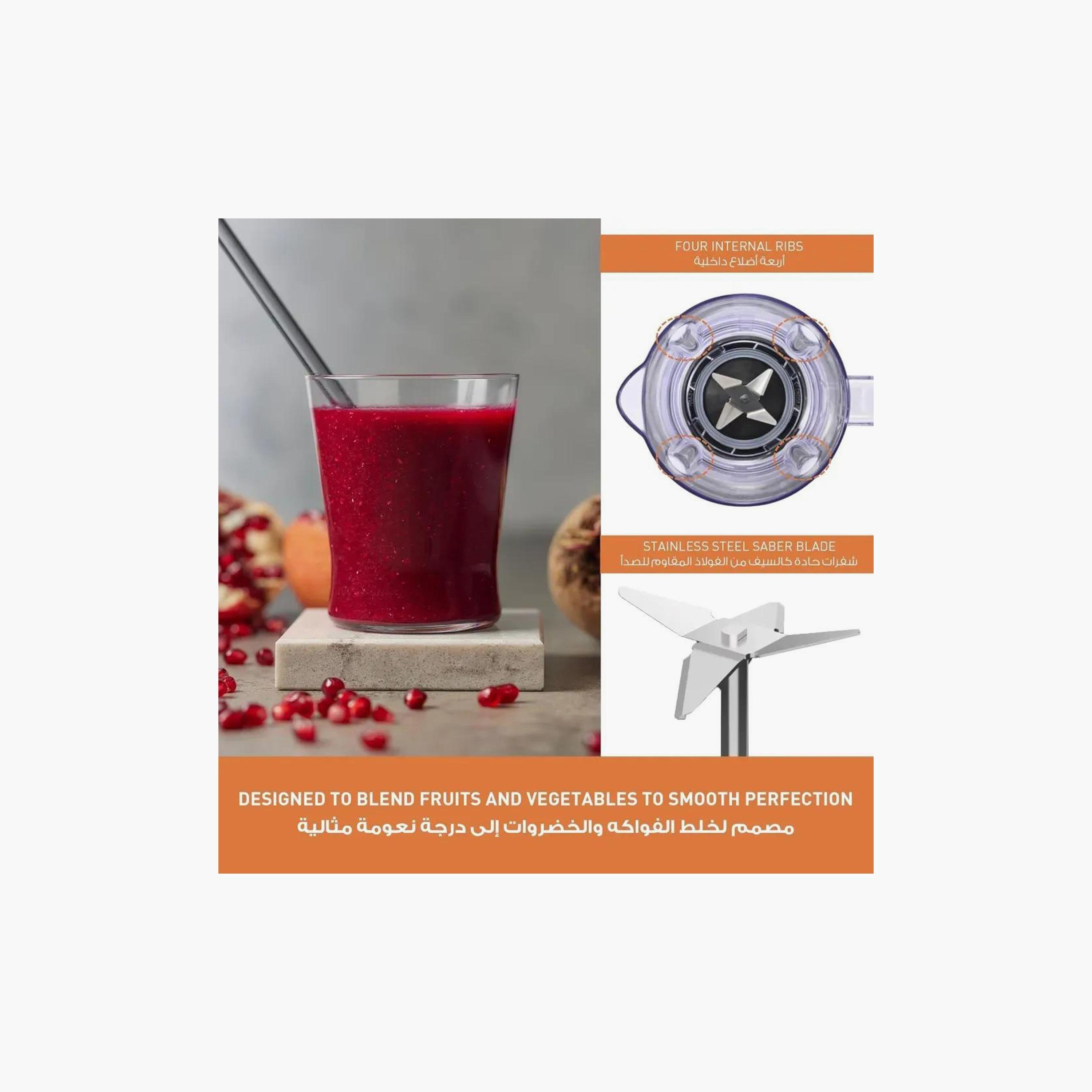 خلاط باناسونيك بموتور 450 واط - شفرة ستانلس ستيل منحنية لخلط سلس | MX-CP3121KTZ-household-appliances-kitchenappliances-blendersmixersandgrinders-image-3