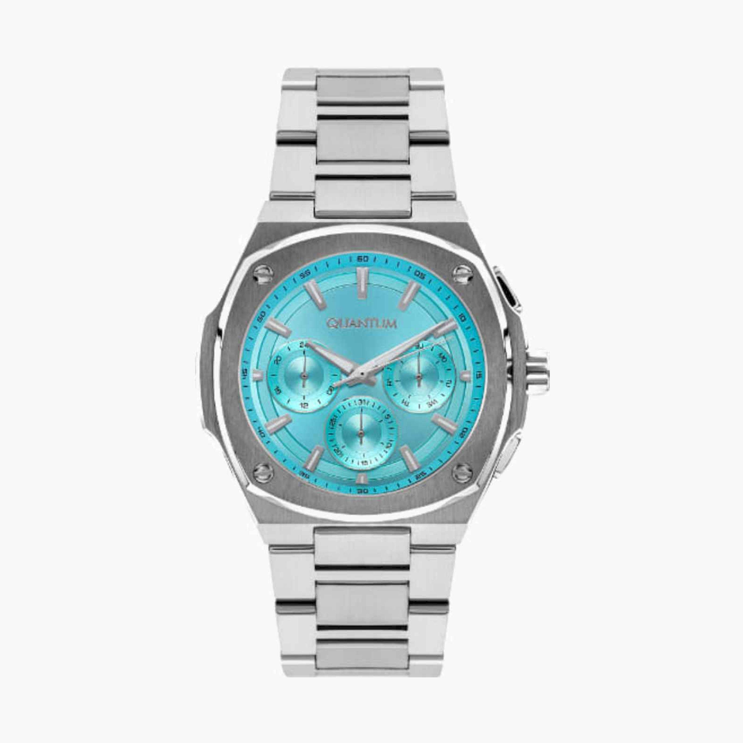ساعة كوانتوم رجالي 44 ملم فضي أنالوغ معدني تناظري للرجال | ADG1032.300-men-watchesandjewellery-watches-image-1