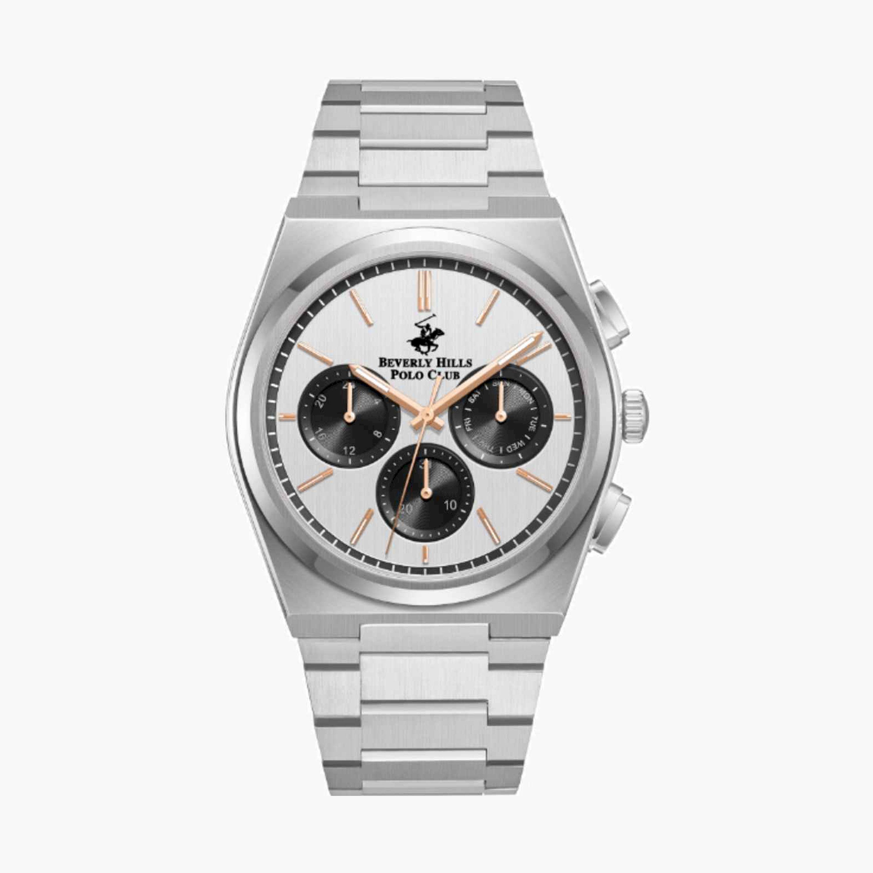 بيفرلي هيلز بولو كلوب- ساعة رجالية كرونوغراف معدنية لون فضي  43مم | BP3381X.330-men-watchesandjewellery-watches-image-1