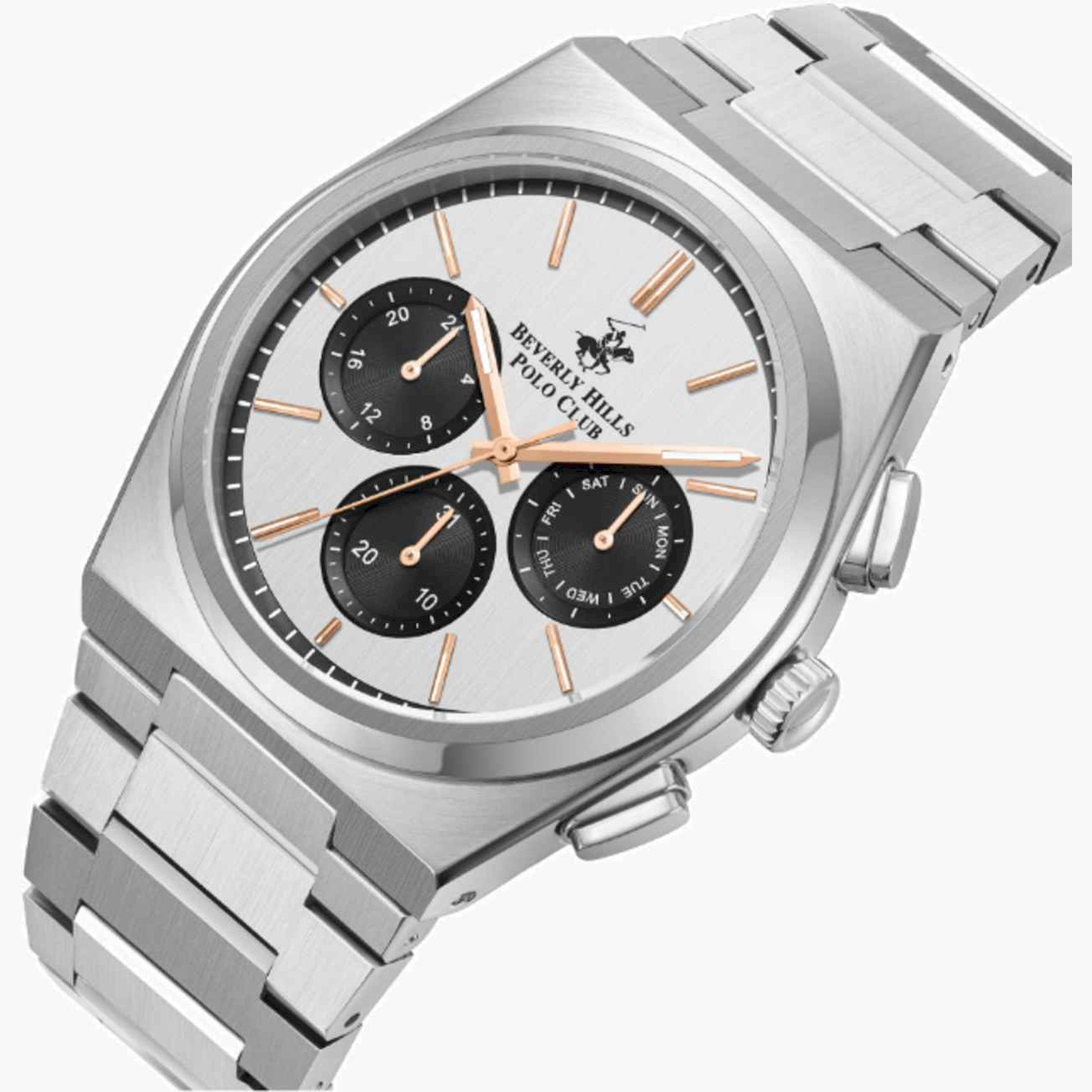بيفرلي هيلز بولو كلوب- ساعة رجالية كرونوغراف معدنية لون فضي  43مم | BP3381X.330-men-watchesandjewellery-watches-image-2