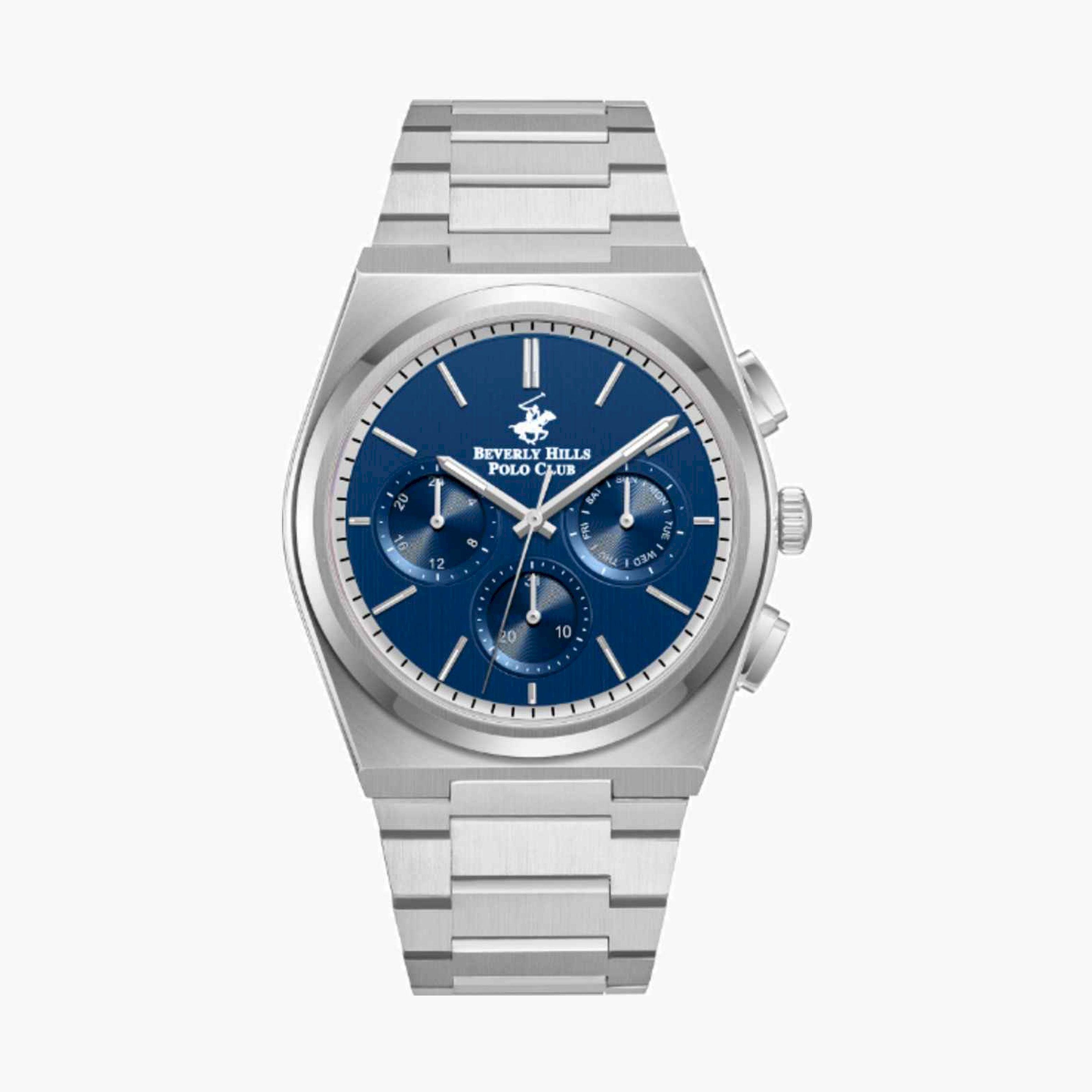 بيفرلي هيلز بولو كلوب- ساعة رجالية كرونوغراف معدنية لون فضي  43مم | BP3381X.390-men-watchesandjewellery-watches-image-1