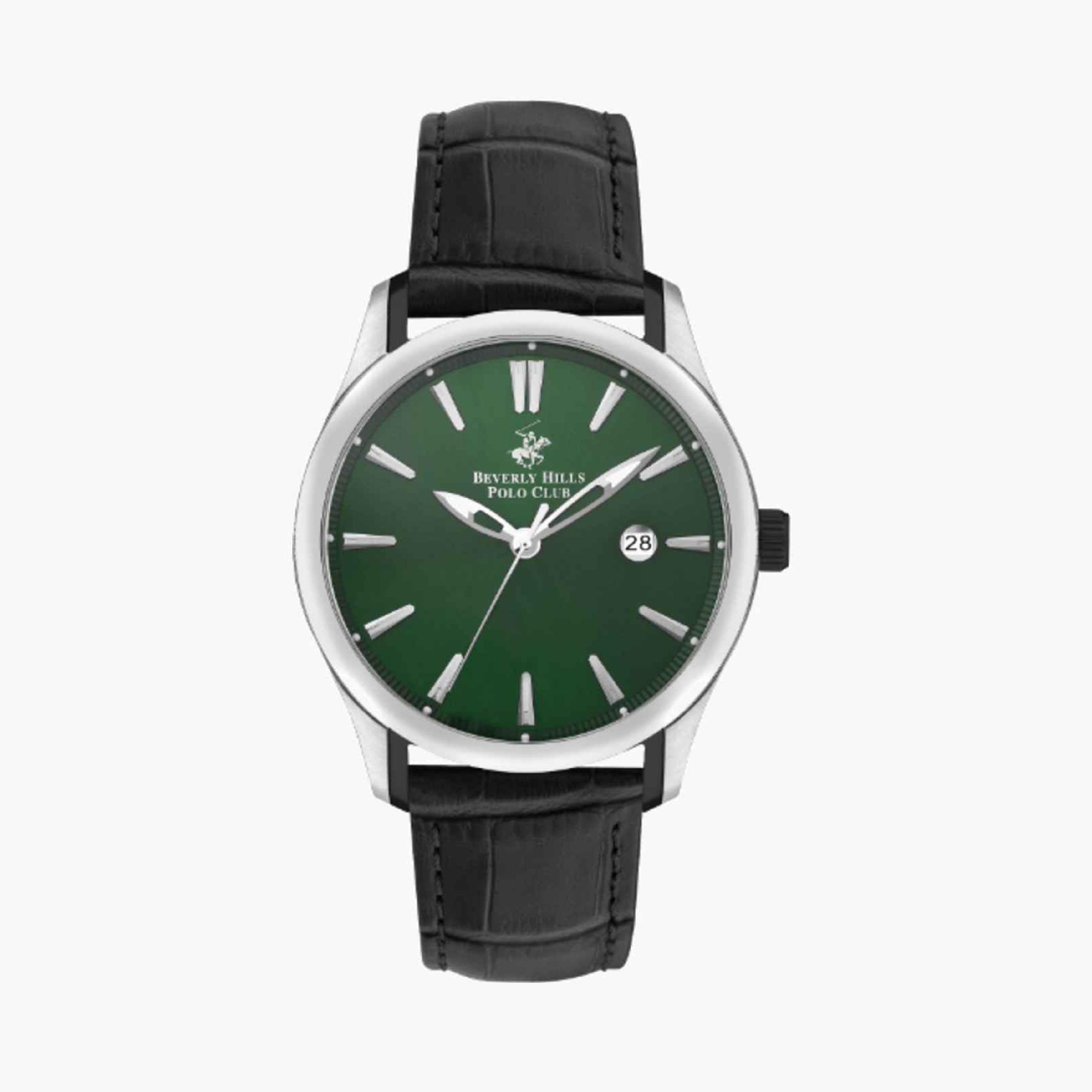 بيفرلي هيلز بولو كلوب- ساعة رجالية تناظرية جلدية لون أسود  45مم | BP3410X.371-men-watchesandjewellery-watches-image-1