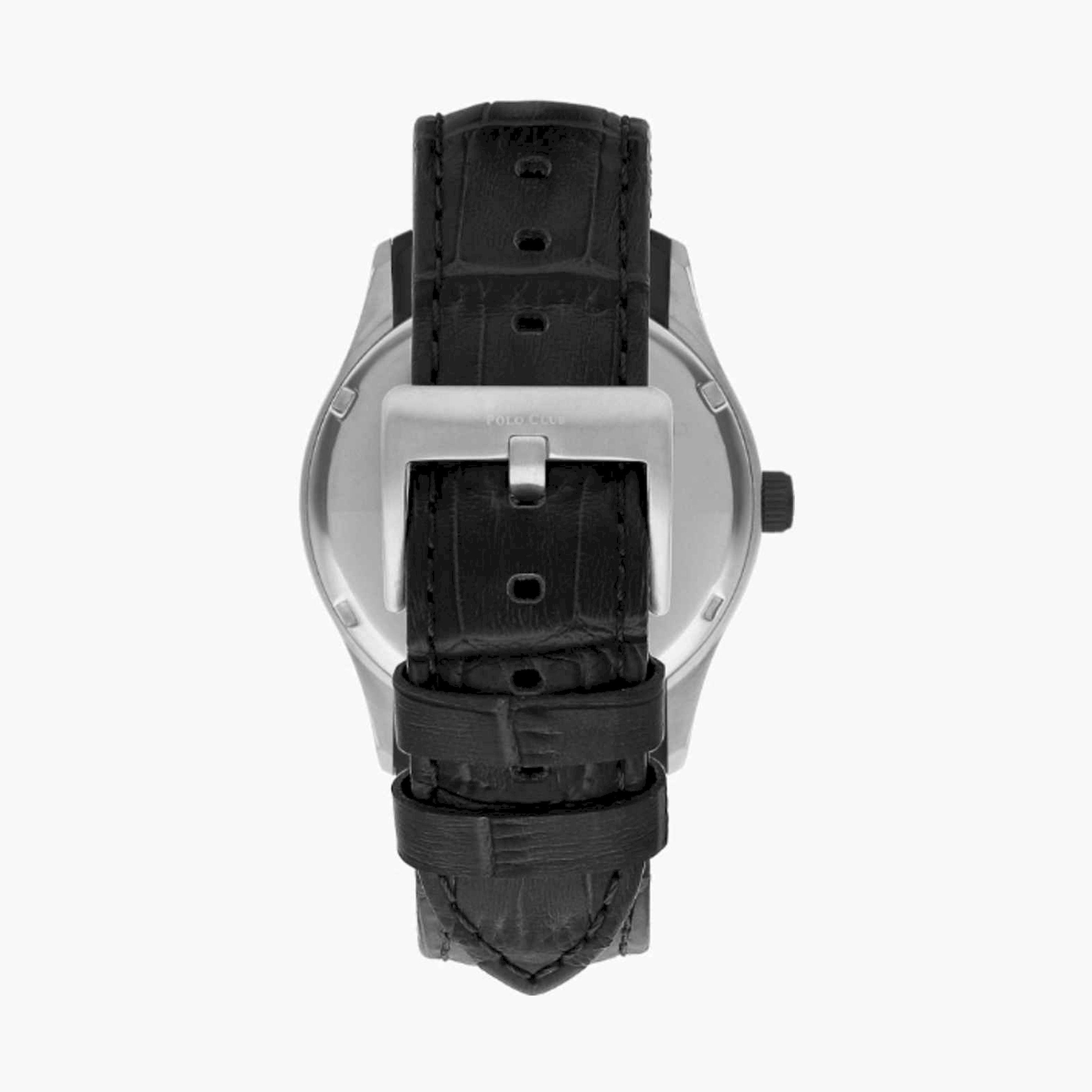 بيفرلي هيلز بولو كلوب- ساعة رجالية تناظرية جلدية لون أسود  45مم | BP3410X.371-men-watchesandjewellery-watches-image-3