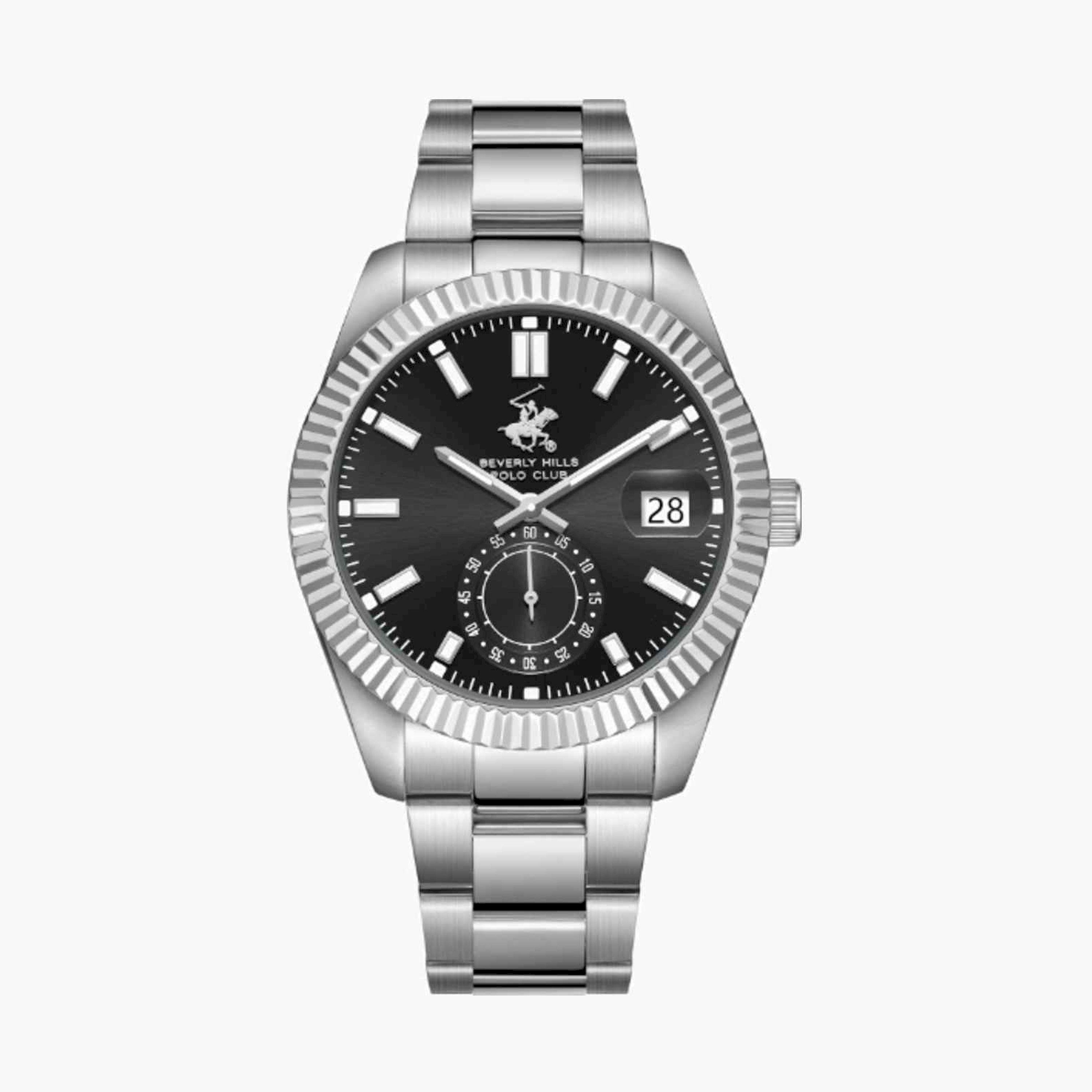 بيفرلي هيلز بولو كلوب- ساعة رجالية كرونوغراف معدنية لون فضي  42مم | BP3652X.350-men-watchesandjewellery-watches-image-1
