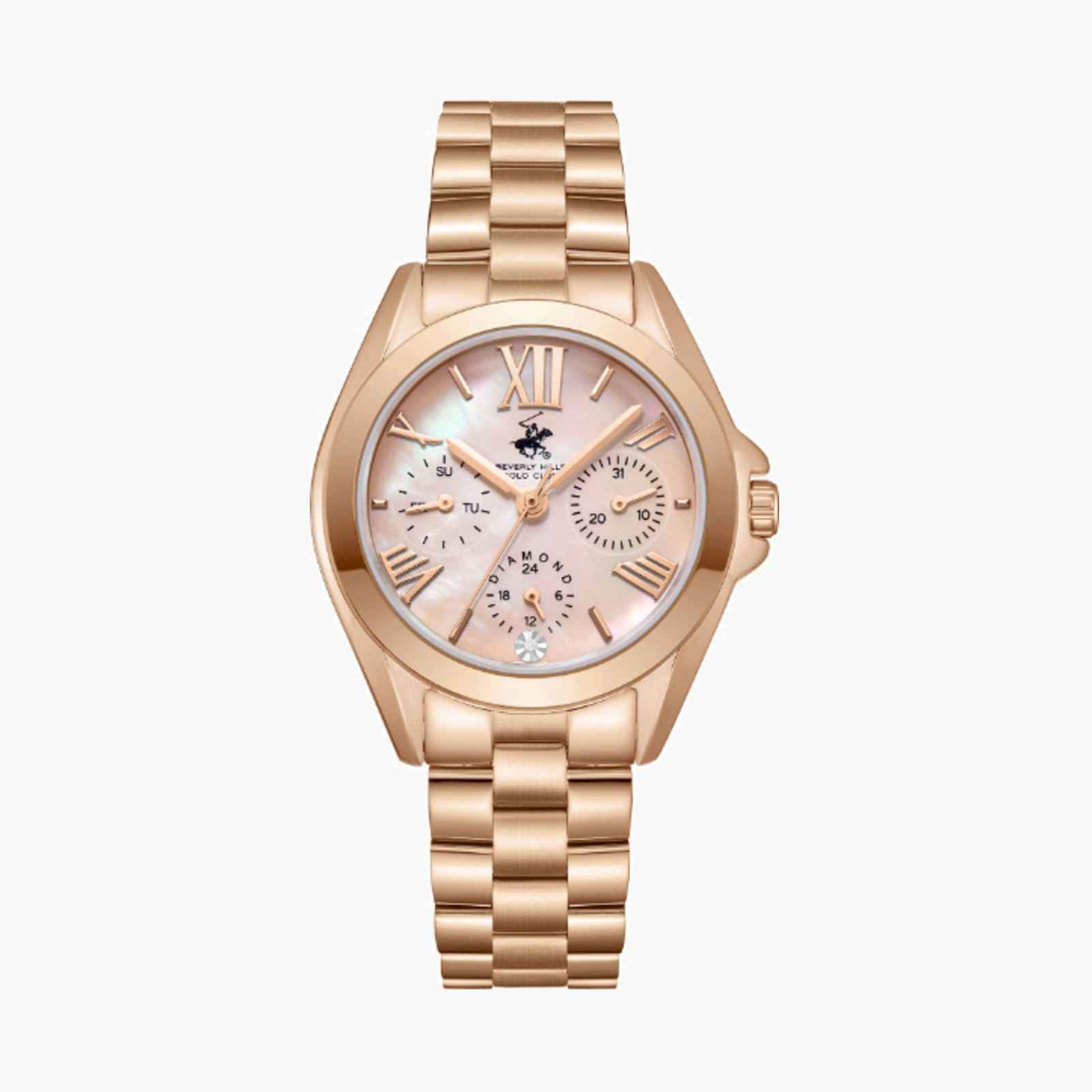 بيفرلي هيلز بولو كلوب- ساعة نسائية كرونوغراف معدنية لون ذهبي  33مم | BP3653C.410-women-watchesandjewellery-watches-image-1
