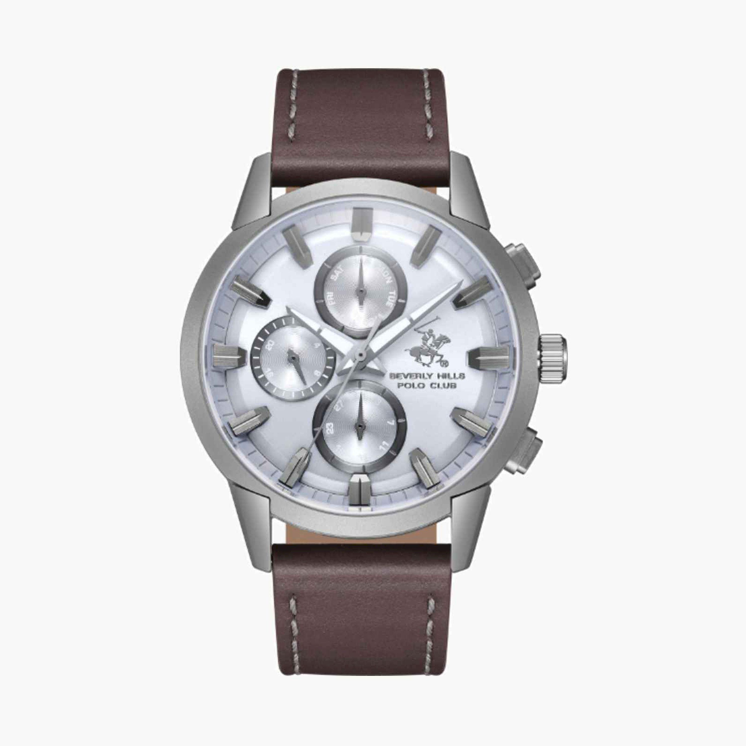 بيفرلي هيلز بولو كلوب- ساعة رجالية كرونوغراف جلدية لون بني  44مم | BP3666X.042-men-watchesandjewellery-watches-image-1
