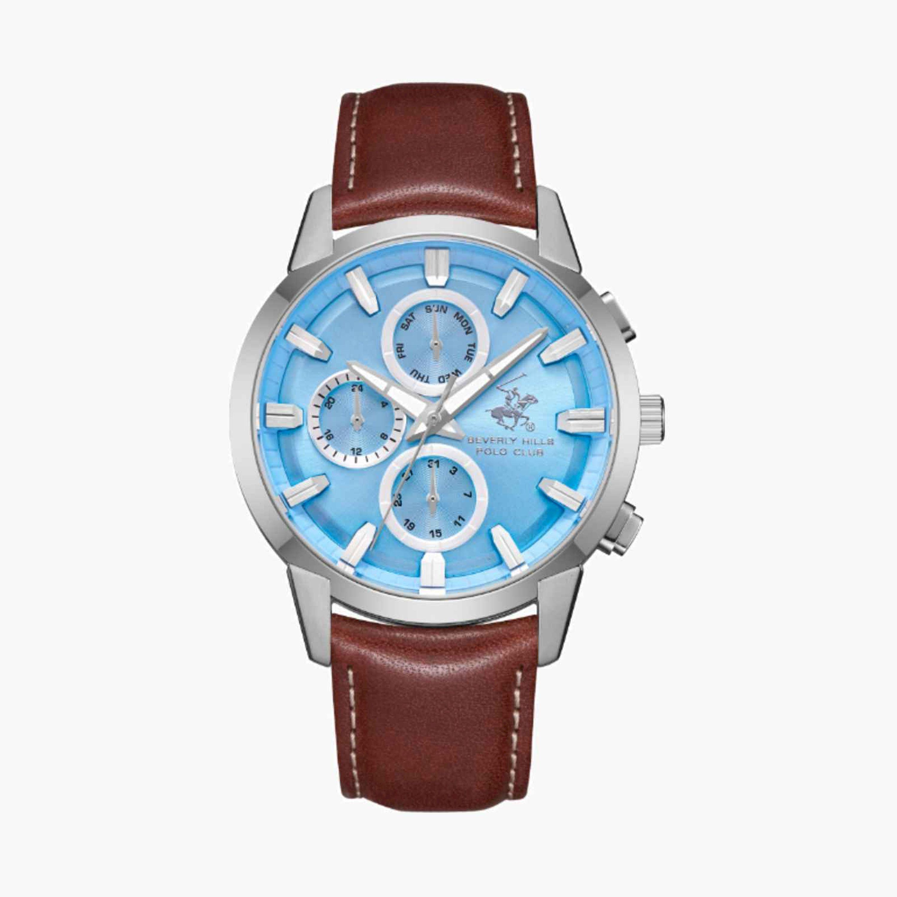 بيفرلي هيلز بولو كلوب- ساعة رجالية كرونوغراف جلدية لون بني  44مم | BP3666X.302-men-watchesandjewellery-watches-image-1