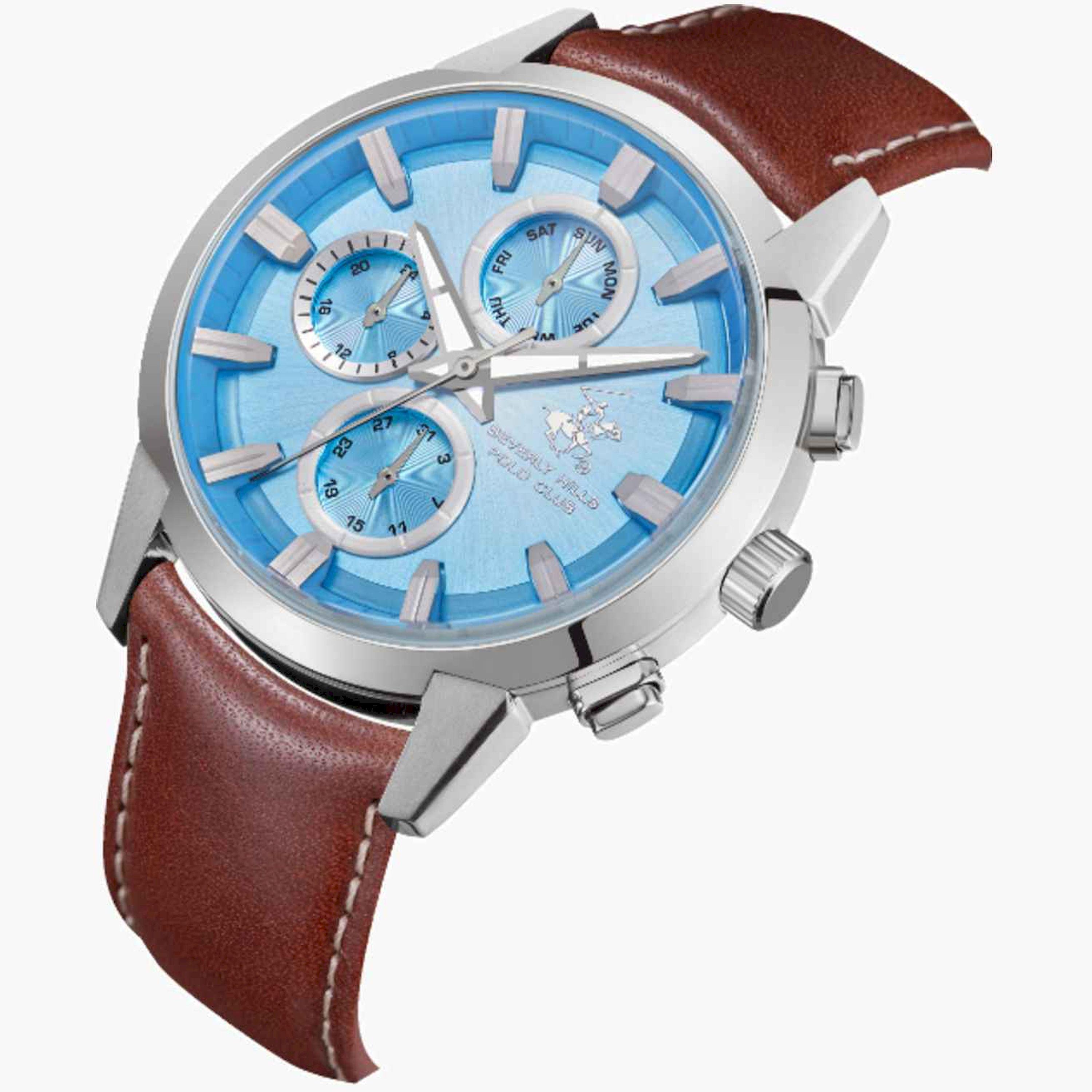 بيفرلي هيلز بولو كلوب- ساعة رجالية كرونوغراف جلدية لون بني  44مم | BP3666X.302-men-watchesandjewellery-watches-image-2