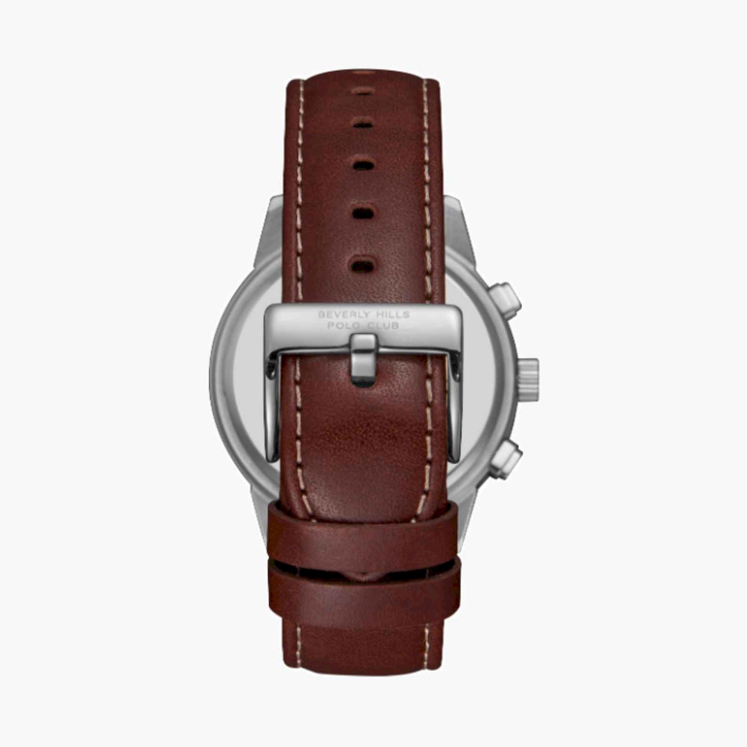 بيفرلي هيلز بولو كلوب- ساعة رجالية كرونوغراف جلدية لون بني  44مم | BP3666X.302-men-watchesandjewellery-watches-image-4