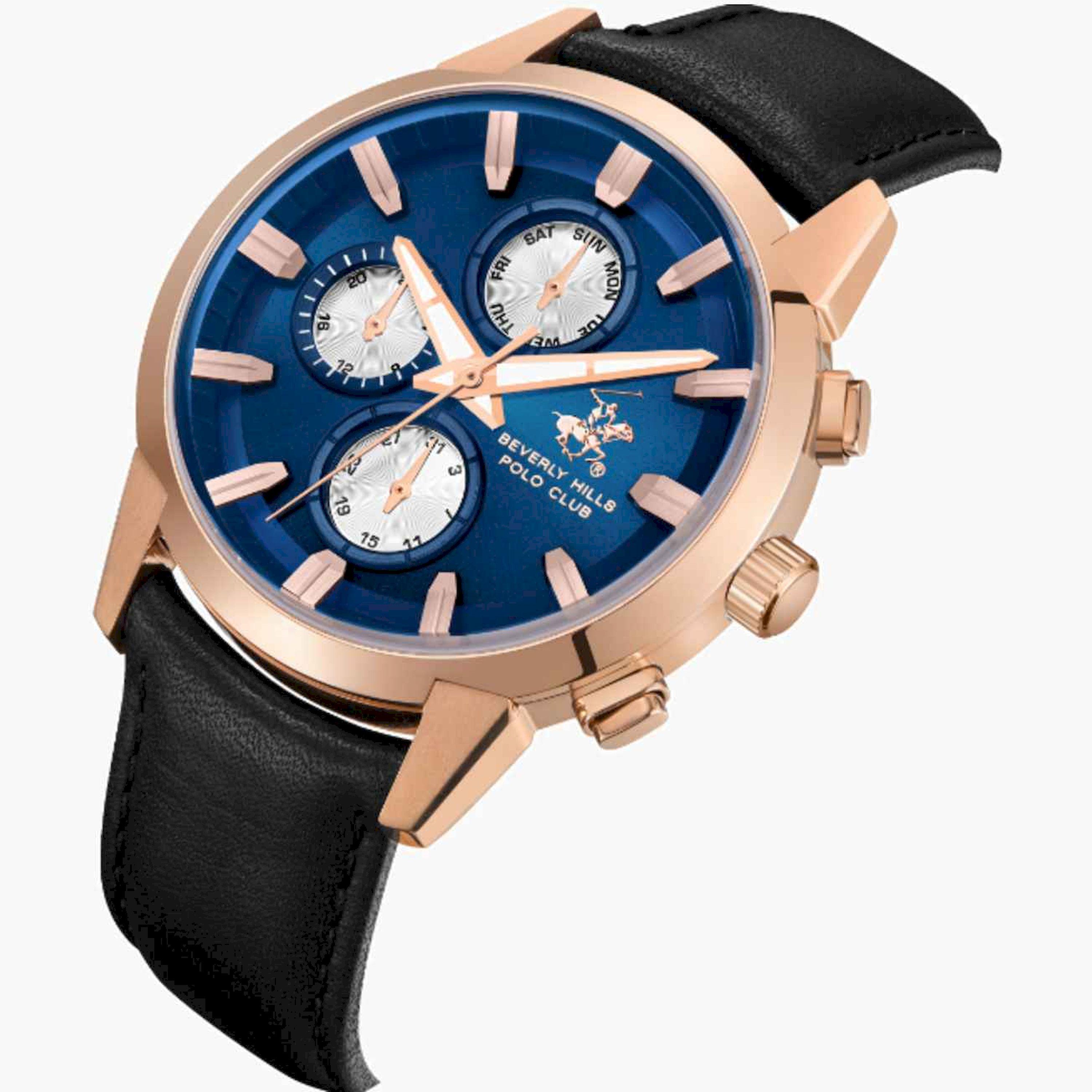 بيفرلي هيلز بولو كلوب- ساعة رجالية كرونوغراف جلدية لون أسود  44مم | BP3666X.499-men-watchesandjewellery-watches-image-2