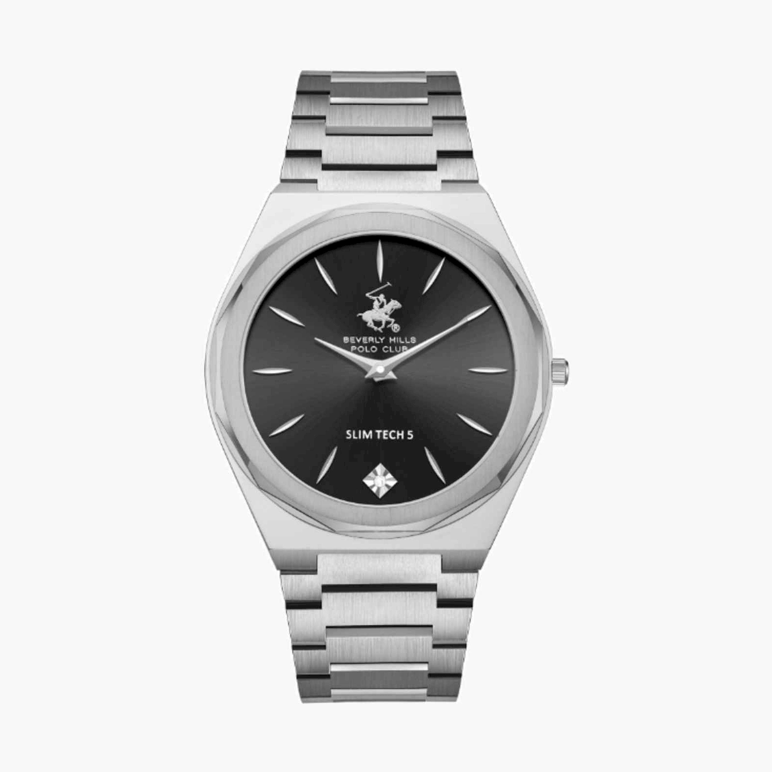 بيفرلي هيلز بولو كلوب- ساعة رجالية تناظرية معدنية لون فضي  42مم | BP3667X.350-men-watchesandjewellery-watches-image-1