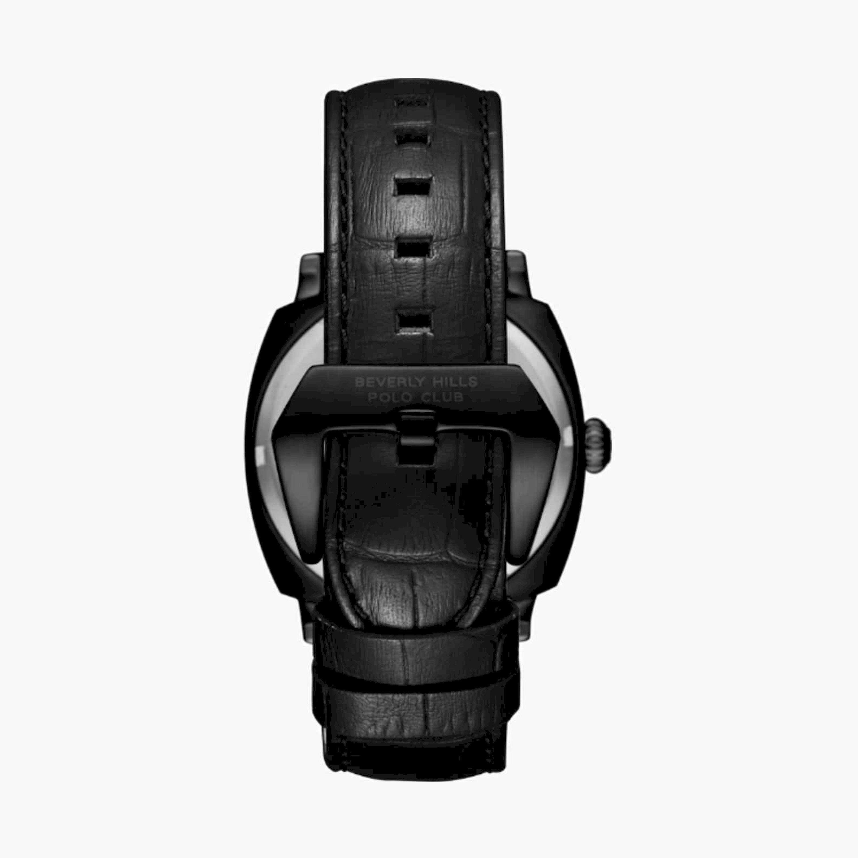 Beverly Hills Polo Club Men's 44MM Black Analog Leather Strap Watch | BP3688X.351-men-watchesandjewellery-watches-image-2