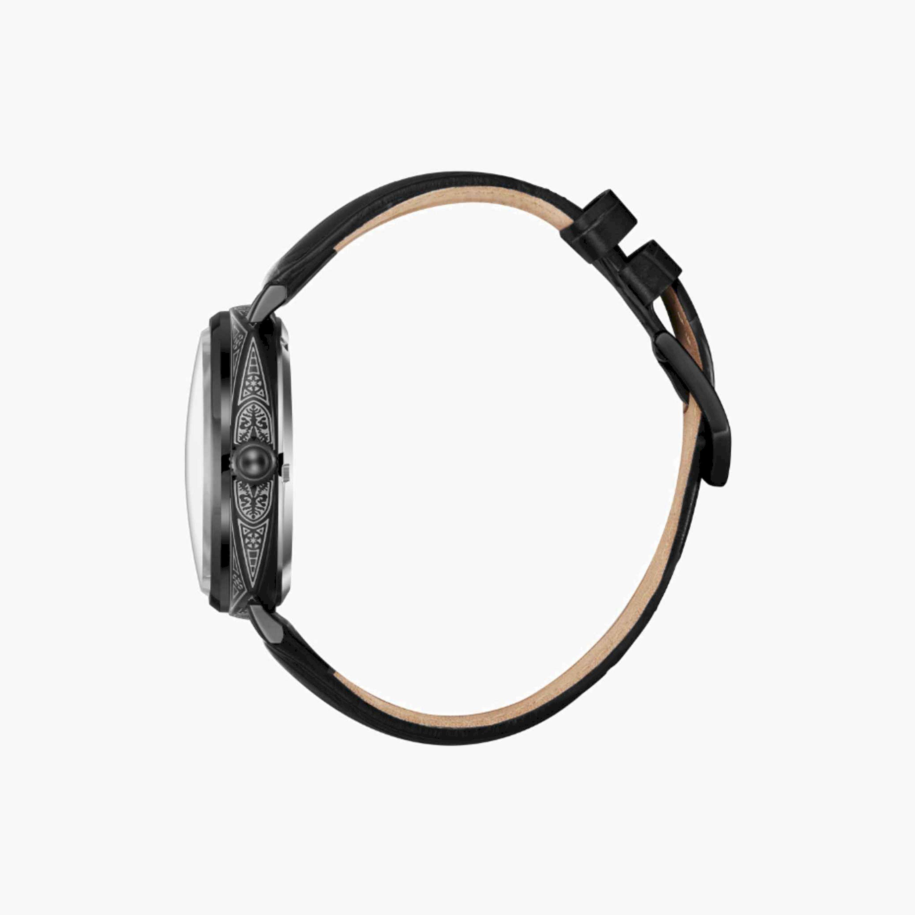 Beverly Hills Polo Club Men's 44MM Black Analog Leather Strap Watch | BP3688X.351-men-watchesandjewellery-watches-image-3