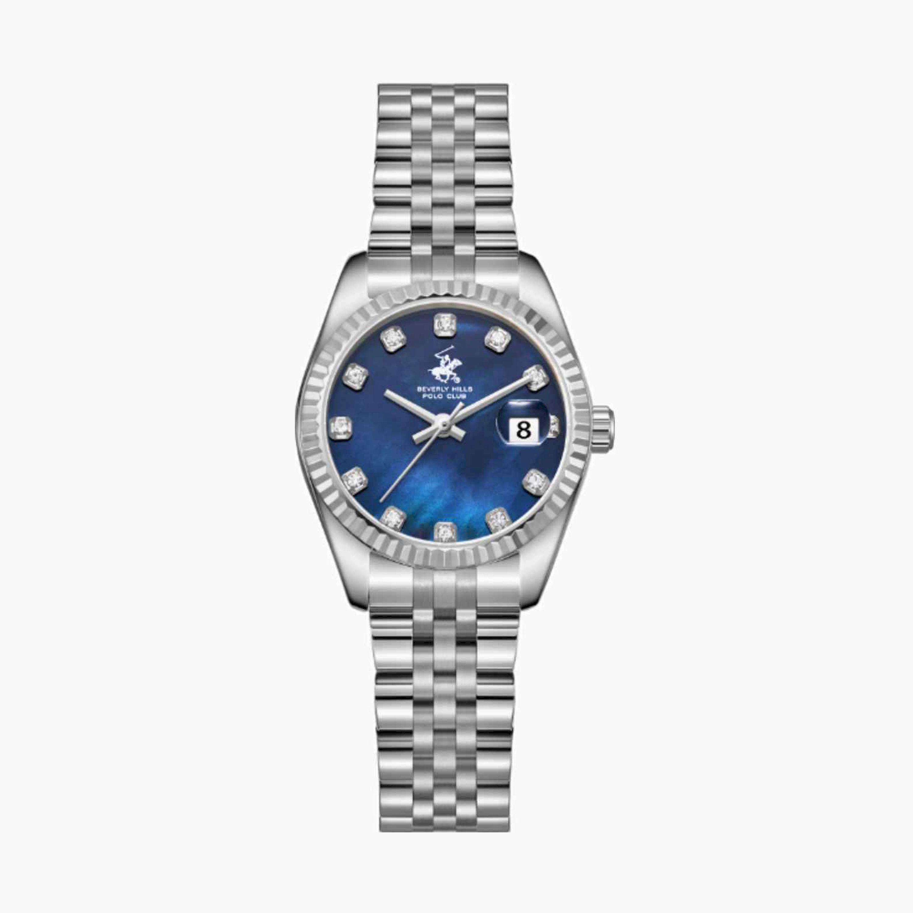 بيفرلي هيلز بولو كلوب- ساعة نسائية تناظرية معدنية لون فضي  28مم | BP3707X.390-women-watchesandjewellery-watches-image-1