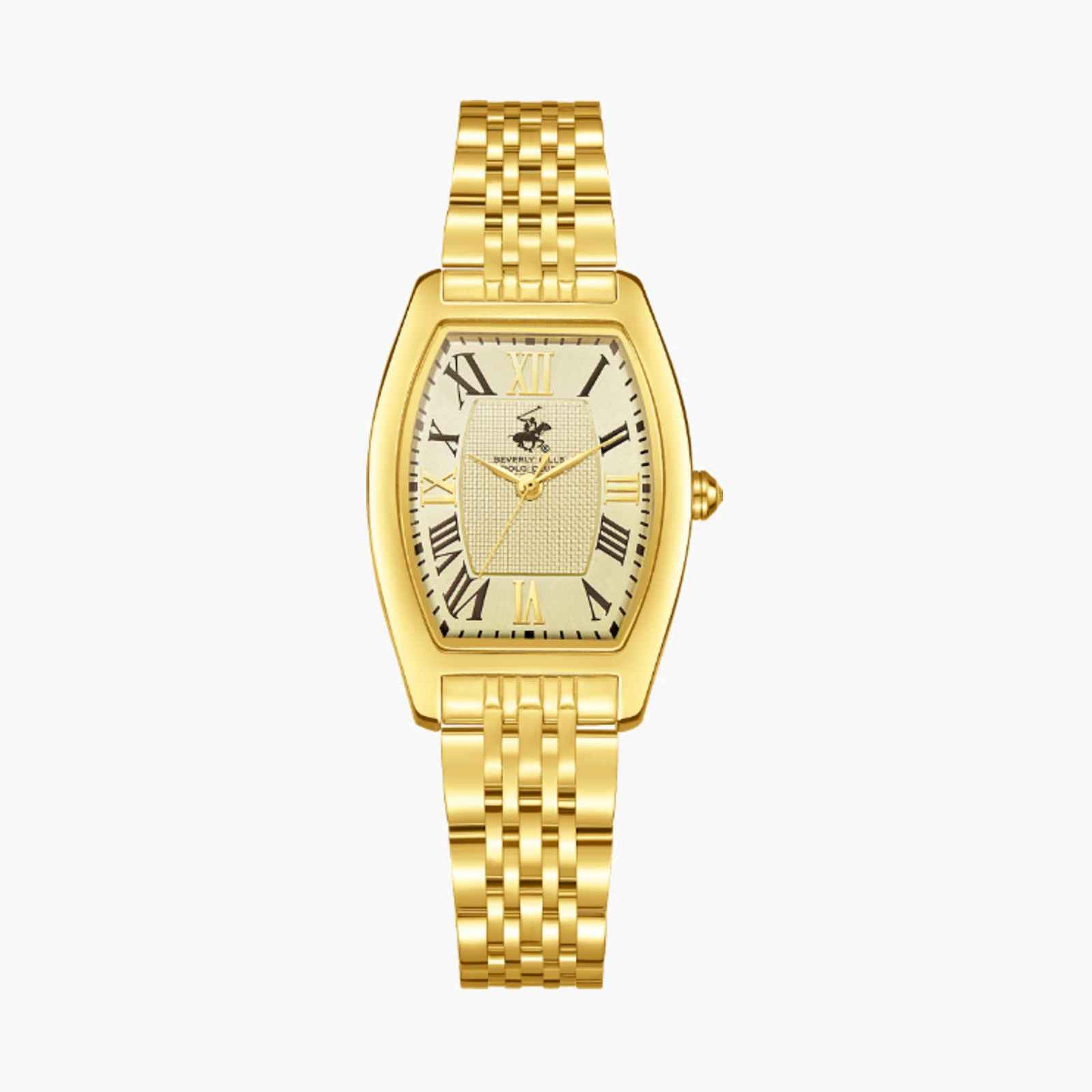 بيفرلي هيلز بولو كلوب- ساعة نسائية تناظرية معدنية لون ذهبي  26مم | BP3716X.170-women-watchesandjewellery-watches-image-1