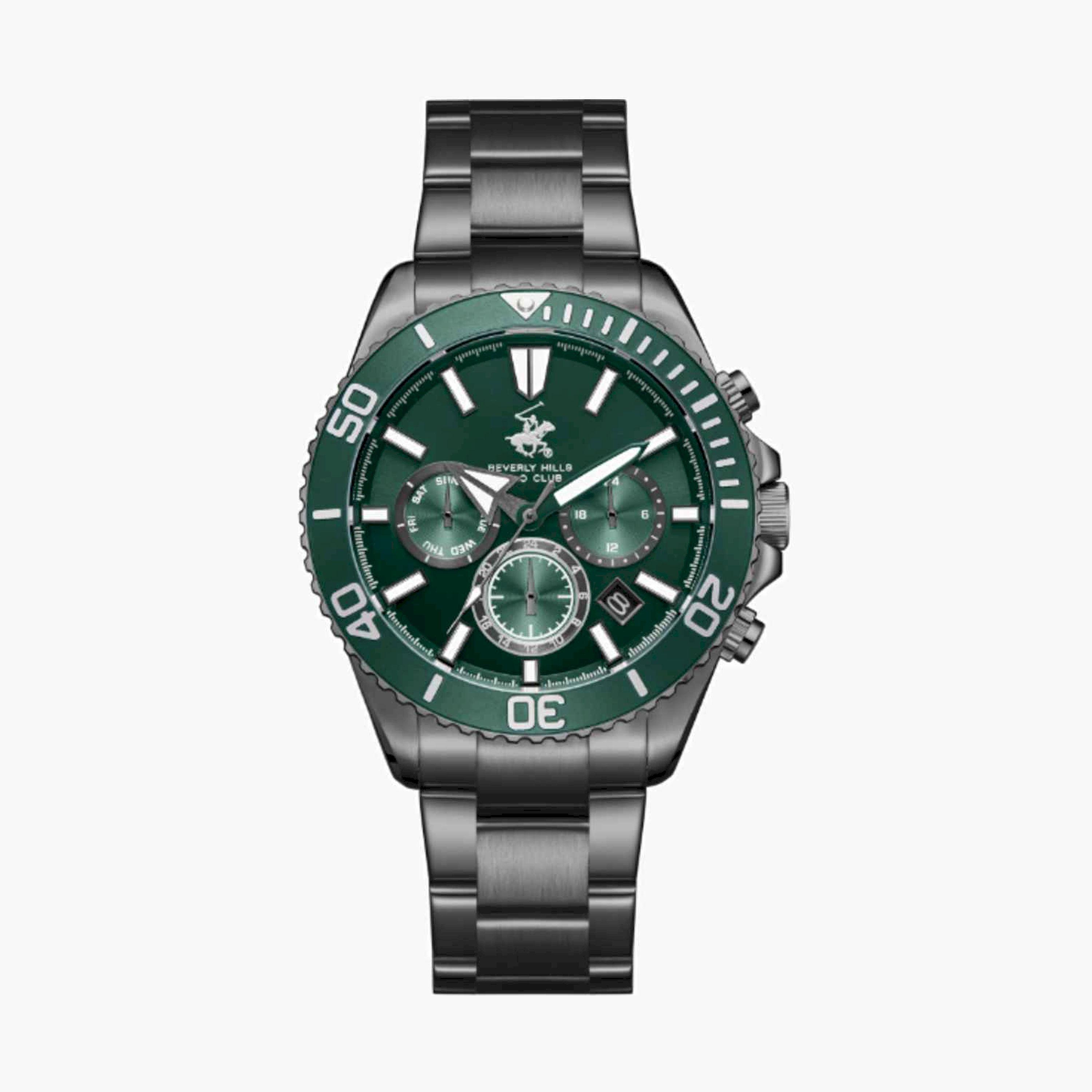 بيفرلي هيلز بولو كلوب- ساعة رجالية كرونوغراف معدنية لون أسود  41مم | BP3721X.070-men-watchesandjewellery-watches-image-1