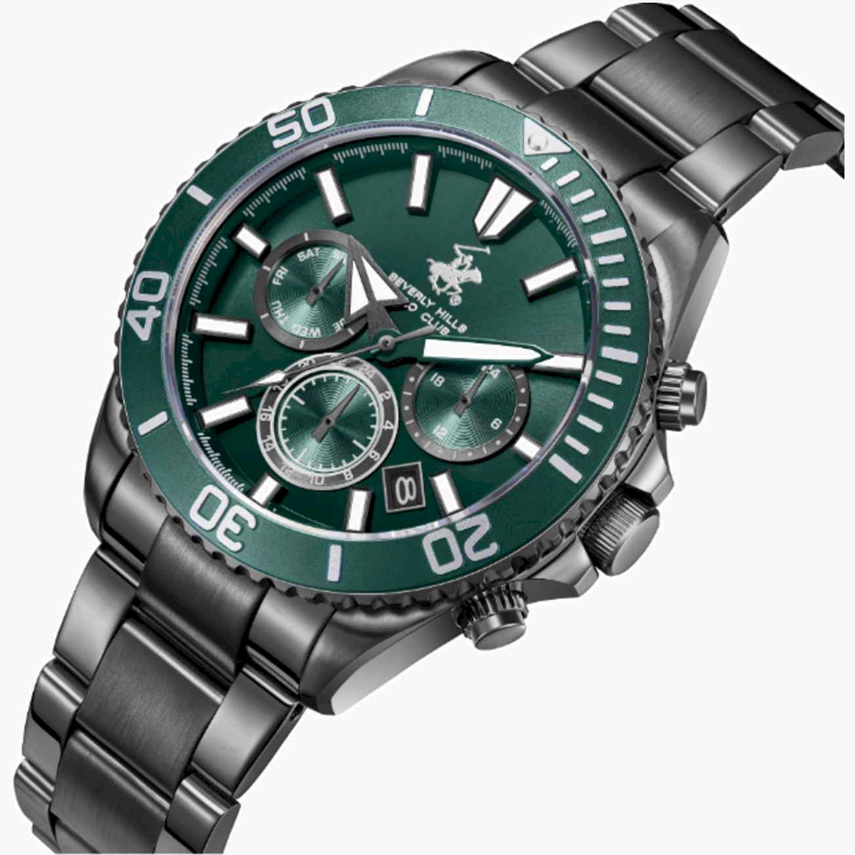 بيفرلي هيلز بولو كلوب- ساعة رجالية كرونوغراف معدنية لون أسود  41مم | BP3721X.070-men-watchesandjewellery-watches-image-2