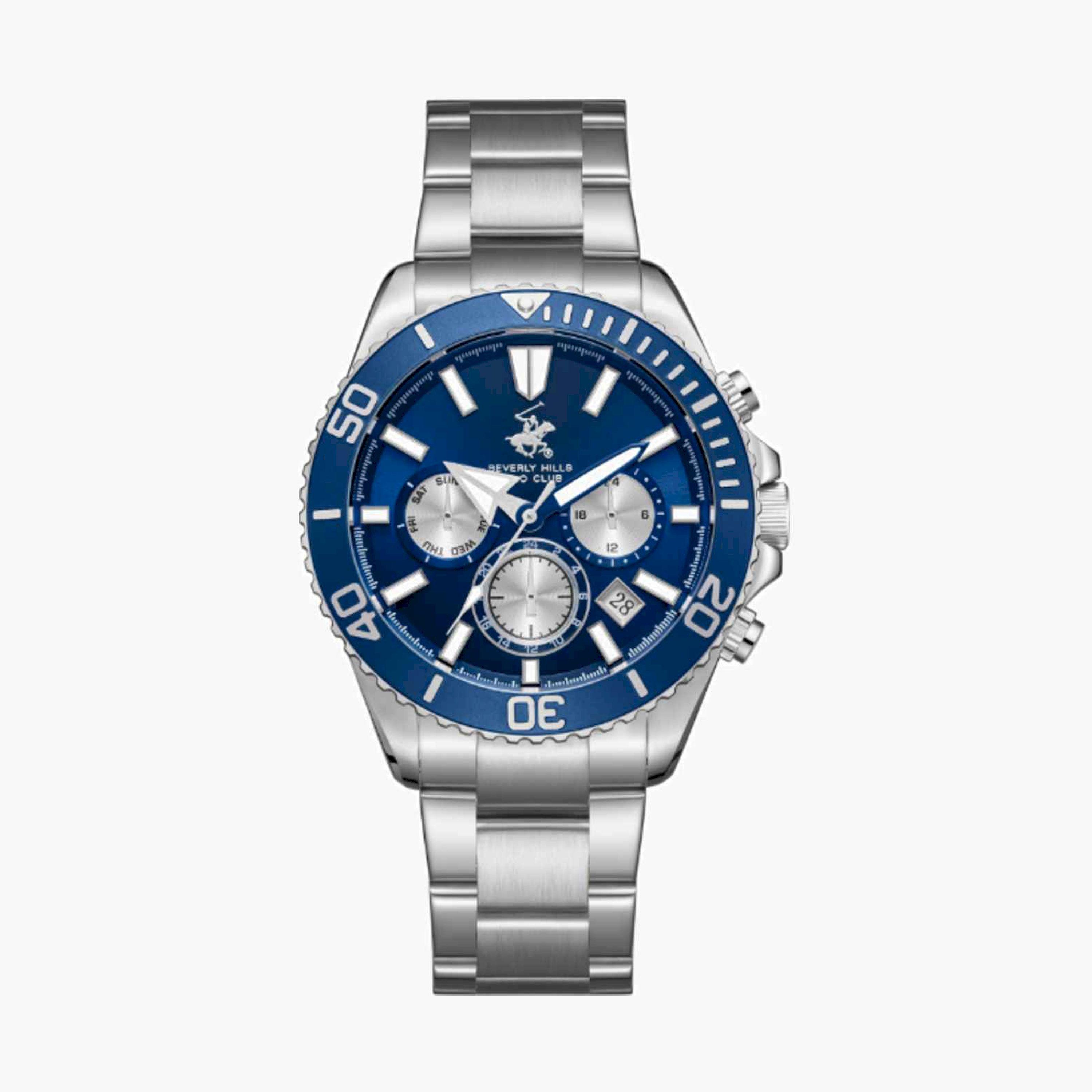 بيفرلي هيلز بولو كلوب- ساعة رجالية كرونوغراف معدنية لون فضي  41مم | BP3721X.390-men-watchesandjewellery-watches-image-1