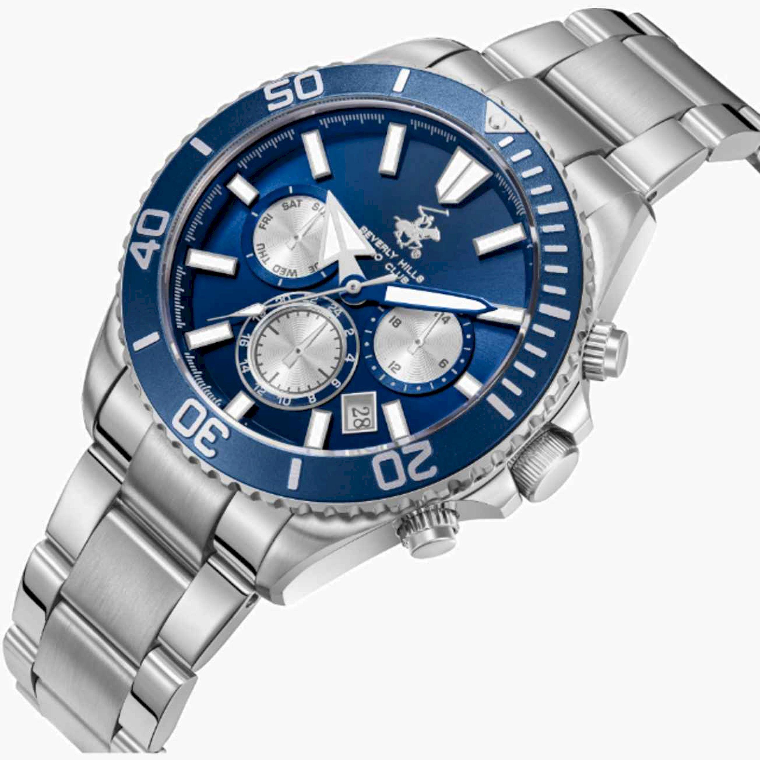بيفرلي هيلز بولو كلوب- ساعة رجالية كرونوغراف معدنية لون فضي  41مم | BP3721X.390-men-watchesandjewellery-watches-image-2