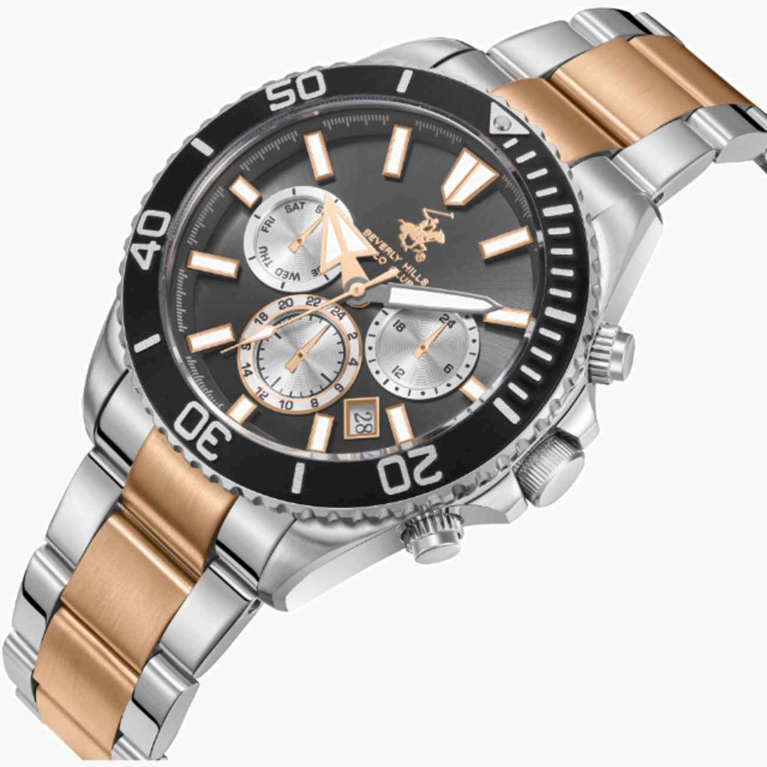 Beverly Hills Polo Club Men's 41MM Multicolour Chronograph Metal Strap Watch | BP3721X.560-men-watchesandjewellery-watches-image-2
