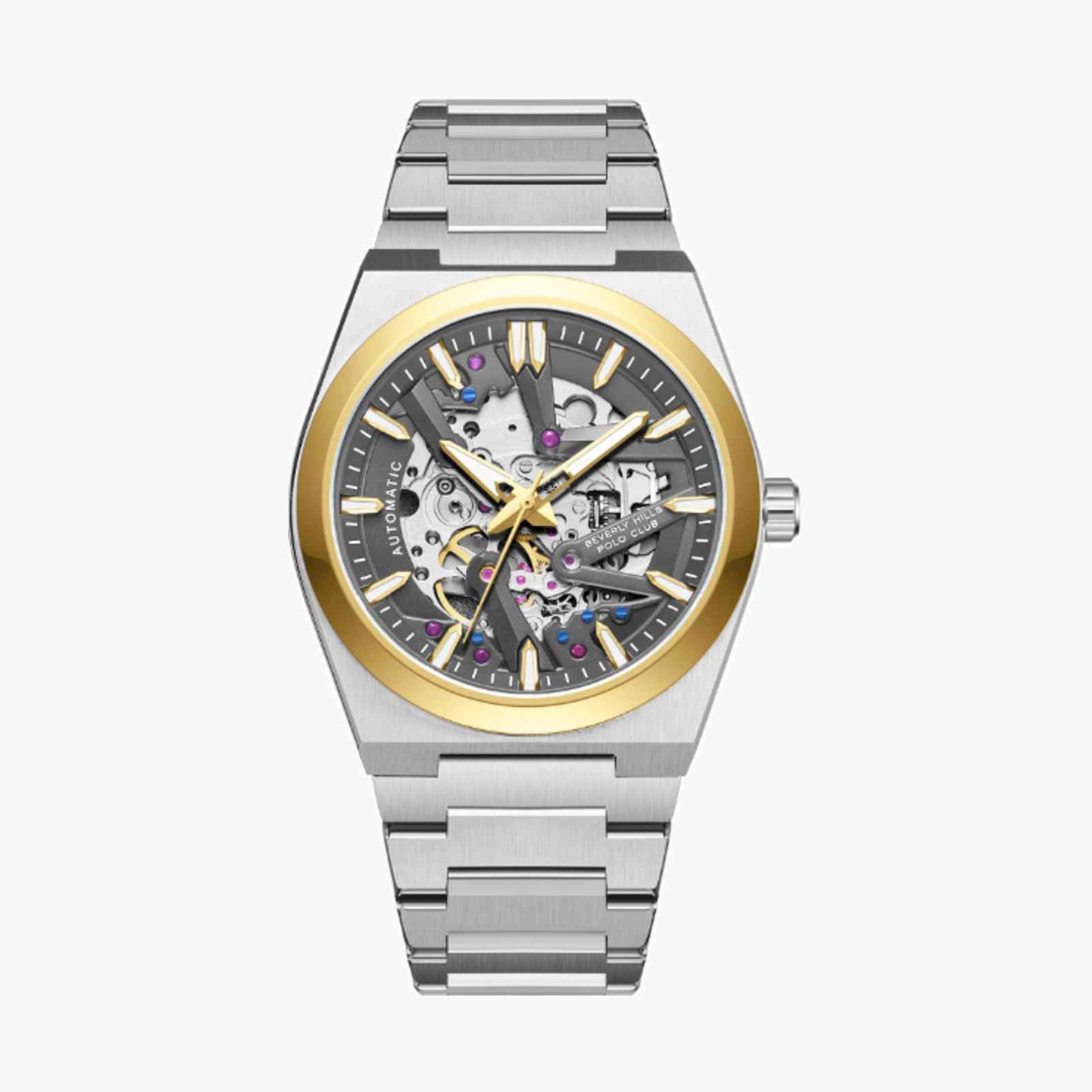 بيفرلي هيلز بولو كلوب- ساعة رجالية اوتوماتيكية معدنية لون فضي  43مم | BP3731X.260-men-watchesandjewellery-watches-image-1