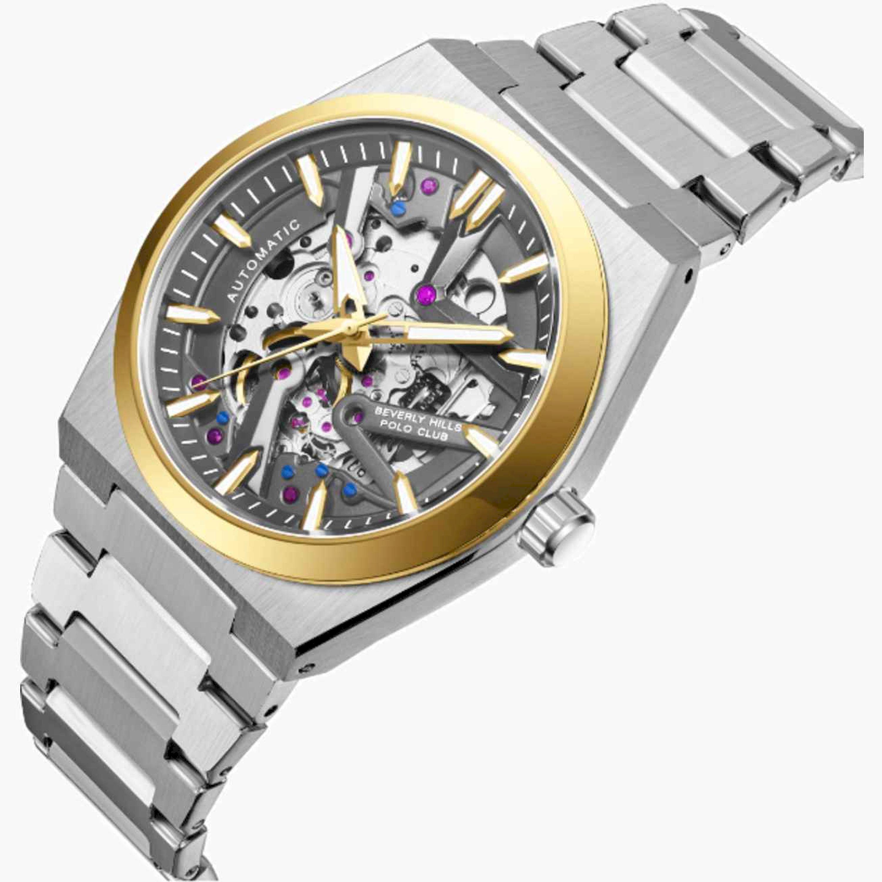 بيفرلي هيلز بولو كلوب- ساعة رجالية اوتوماتيكية معدنية لون فضي  43مم | BP3731X.260-men-watchesandjewellery-watches-image-4