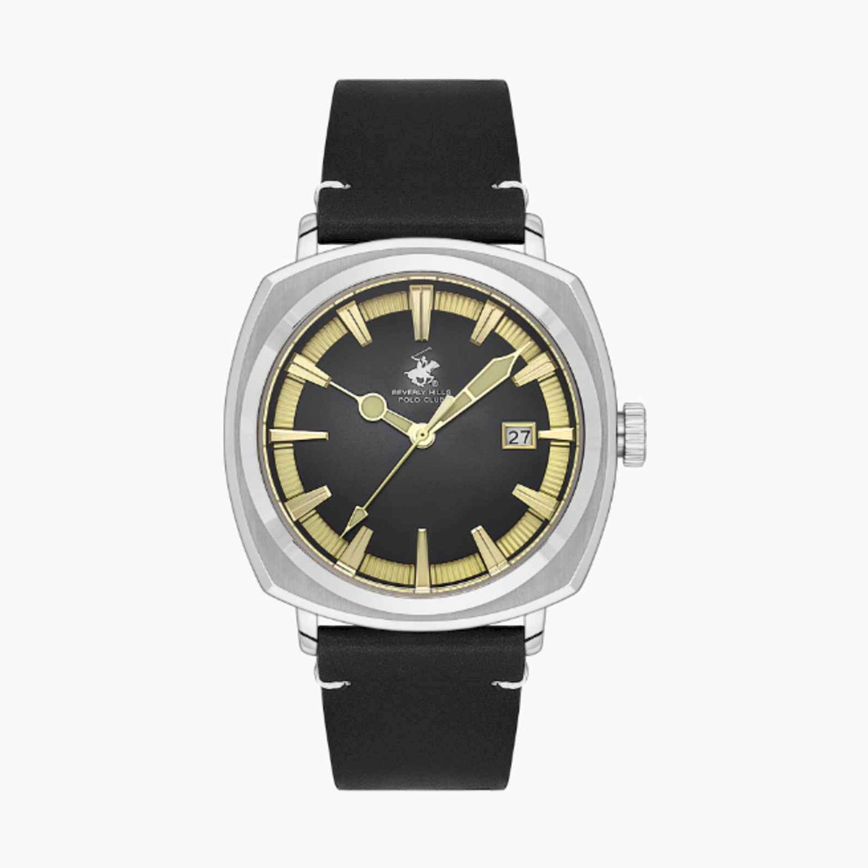 بيفرلي هيلز بولو كلوب- ساعة رجالية تناظرية جلدية لون أسود  43مم | BP3732X.351-men-watchesandjewellery-watches-image-1