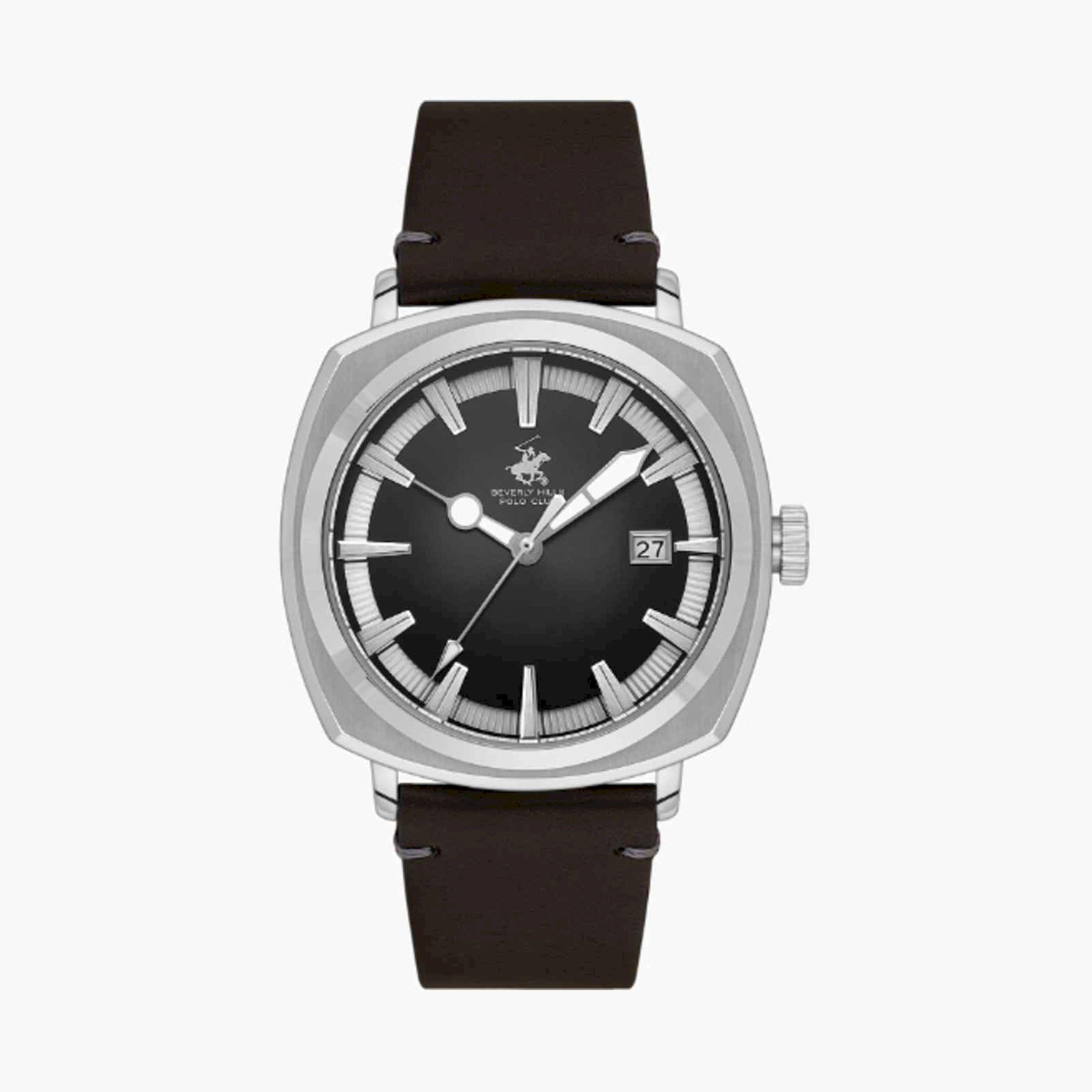 بيفرلي هيلز بولو كلوب- ساعة رجالية تناظرية جلدية لون أسود  43مم | BP3732X.361-men-watchesandjewellery-watches-image-1