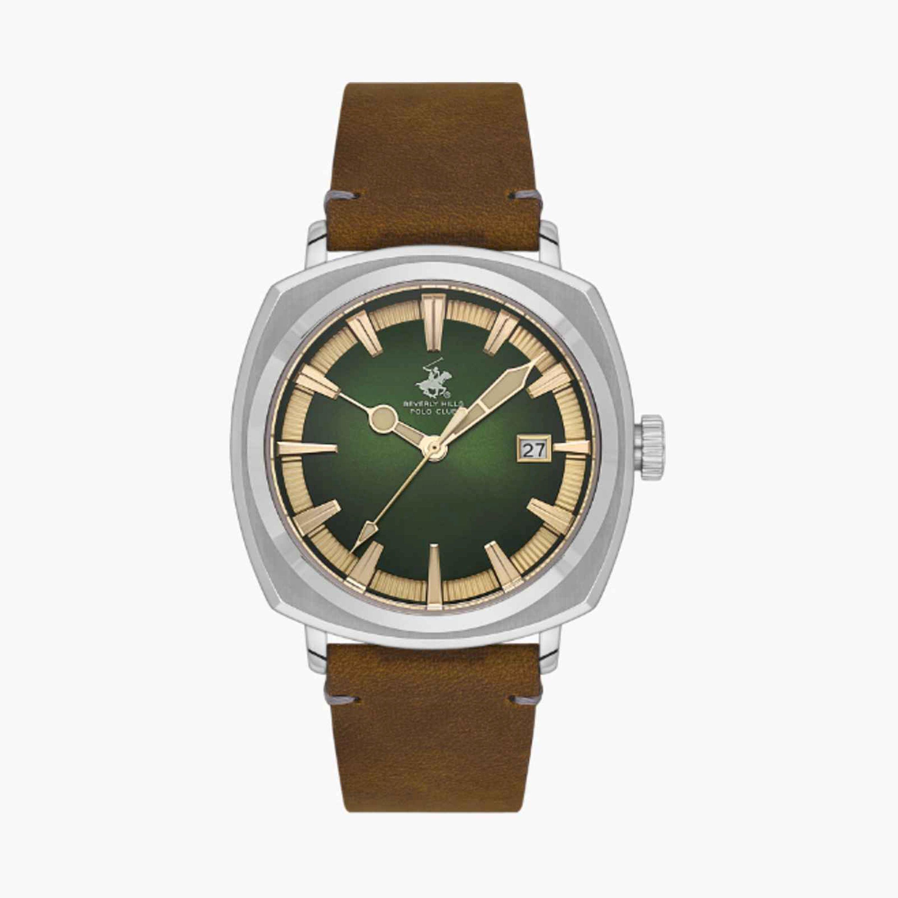 بيفرلي هيلز بولو كلوب- ساعة رجالية تناظرية جلدية لون بني  43مم | BP3732X.374-men-watchesandjewellery-watches-image-1