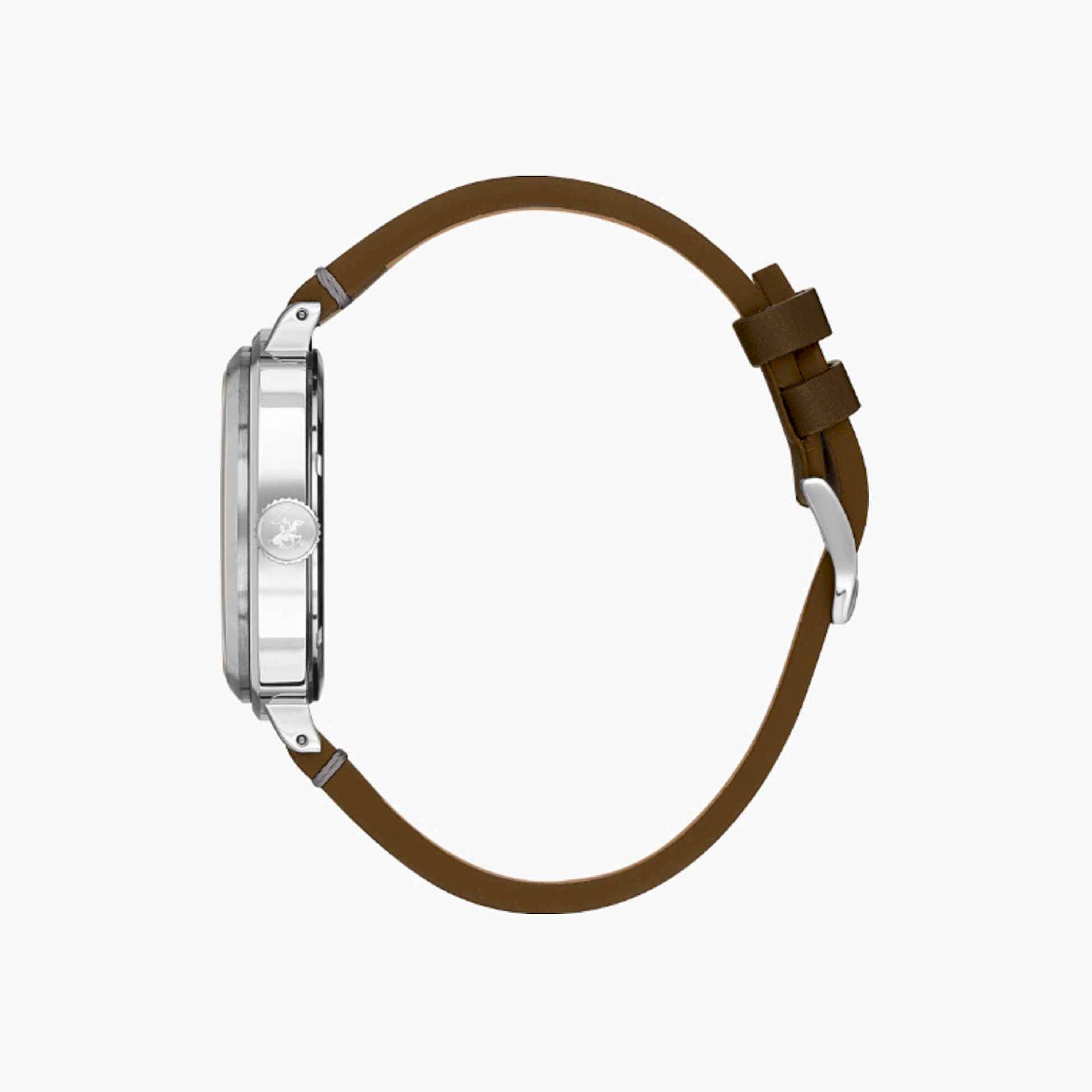 بيفرلي هيلز بولو كلوب- ساعة رجالية تناظرية جلدية لون بني  43مم | BP3732X.374-men-watchesandjewellery-watches-image-2
