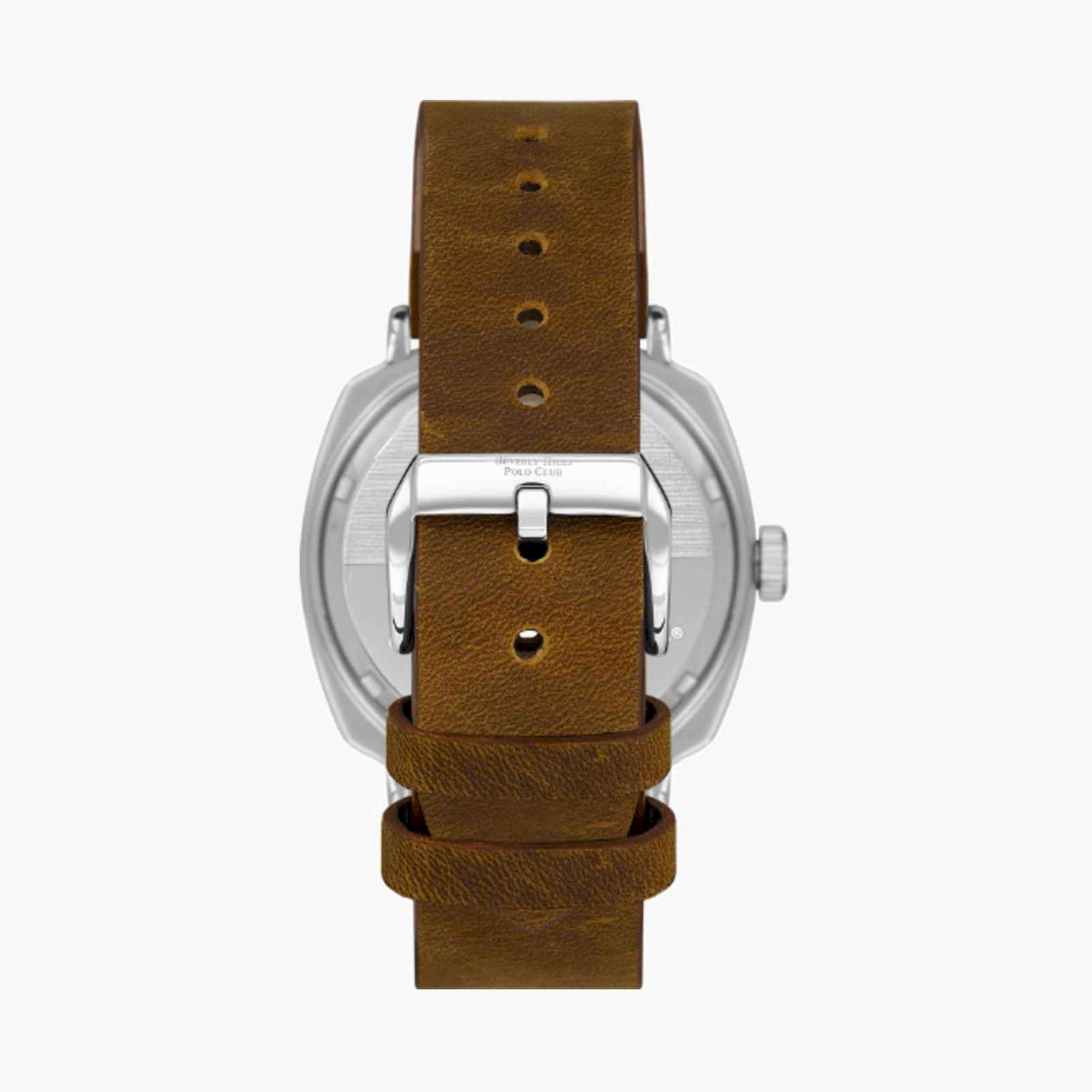 بيفرلي هيلز بولو كلوب- ساعة رجالية تناظرية جلدية لون بني  43مم | BP3732X.374-men-watchesandjewellery-watches-image-3
