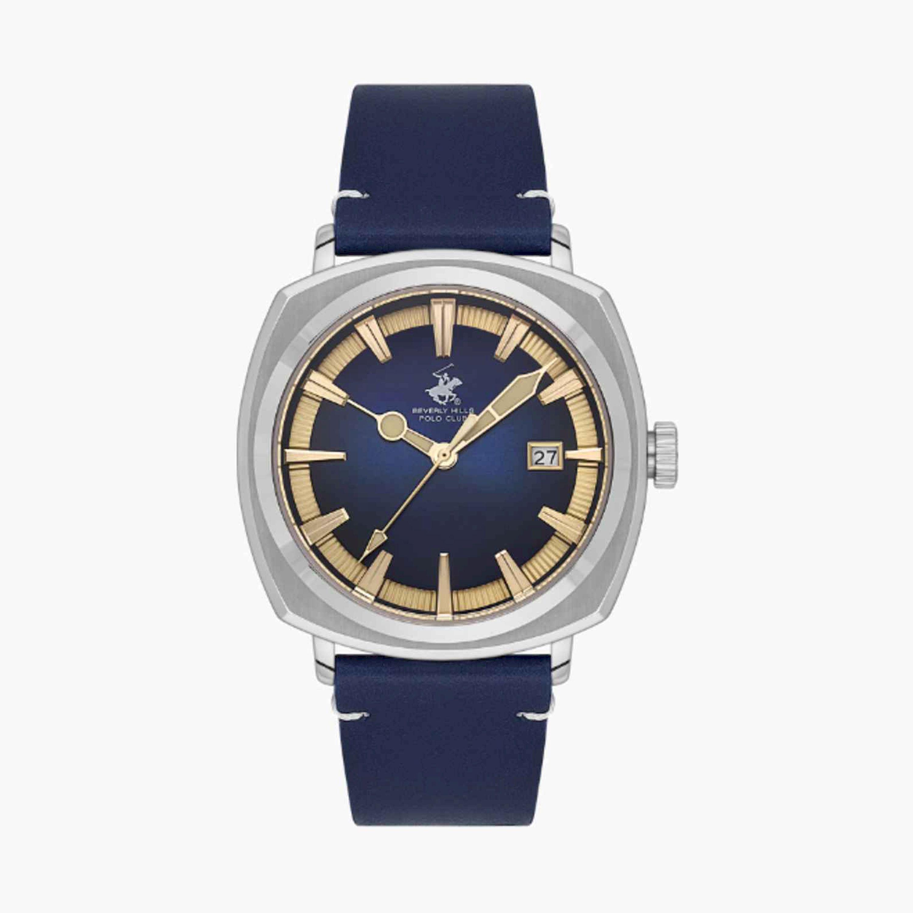 بيفرلي هيلز بولو كلوب- ساعة رجالية تناظرية جلدية لون أزرق  43مم | BP3732X.399-men-watchesandjewellery-watches-image-1